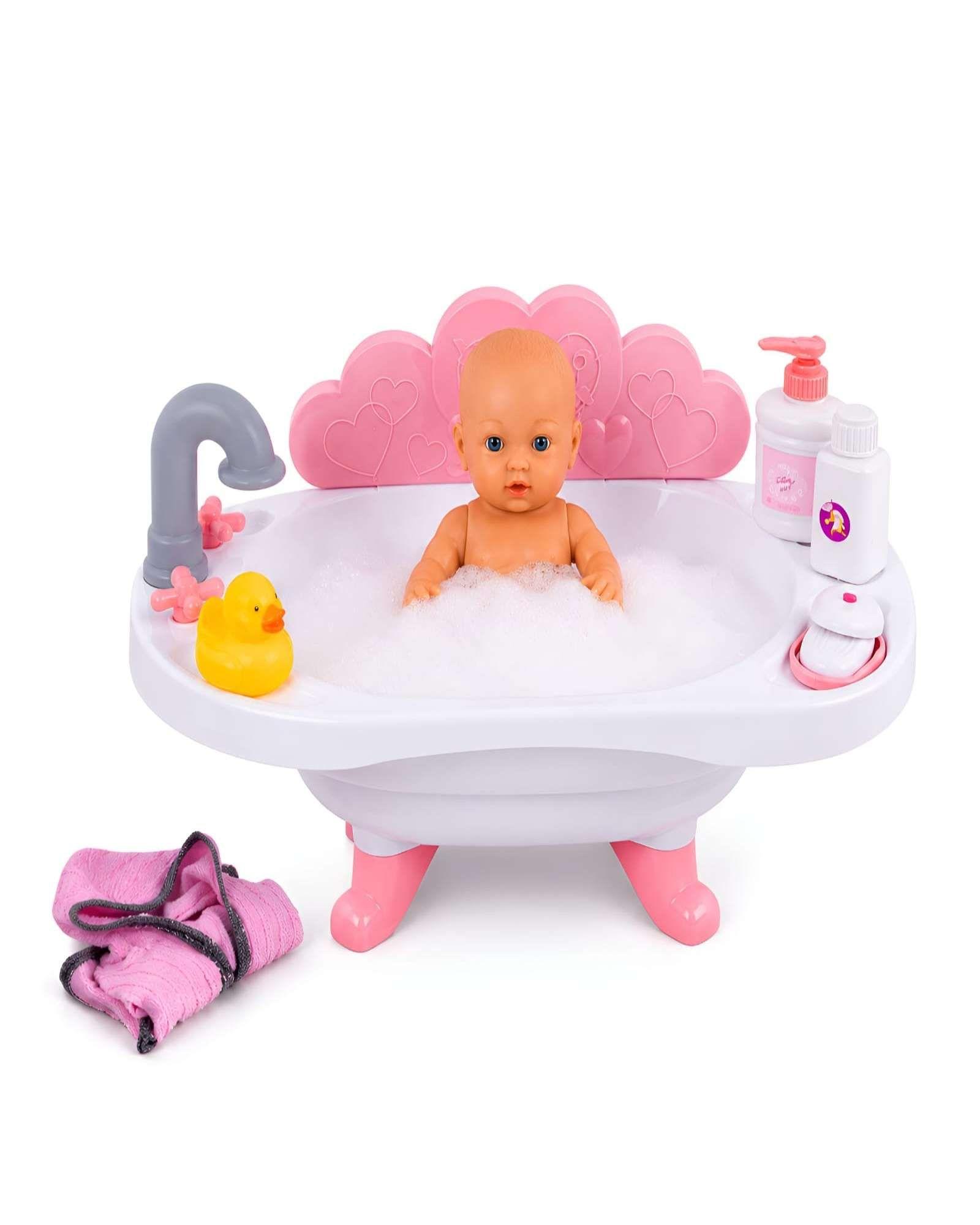 Bañera De Juguete Para Muñecas Con Bebe y Accesorios m1-5