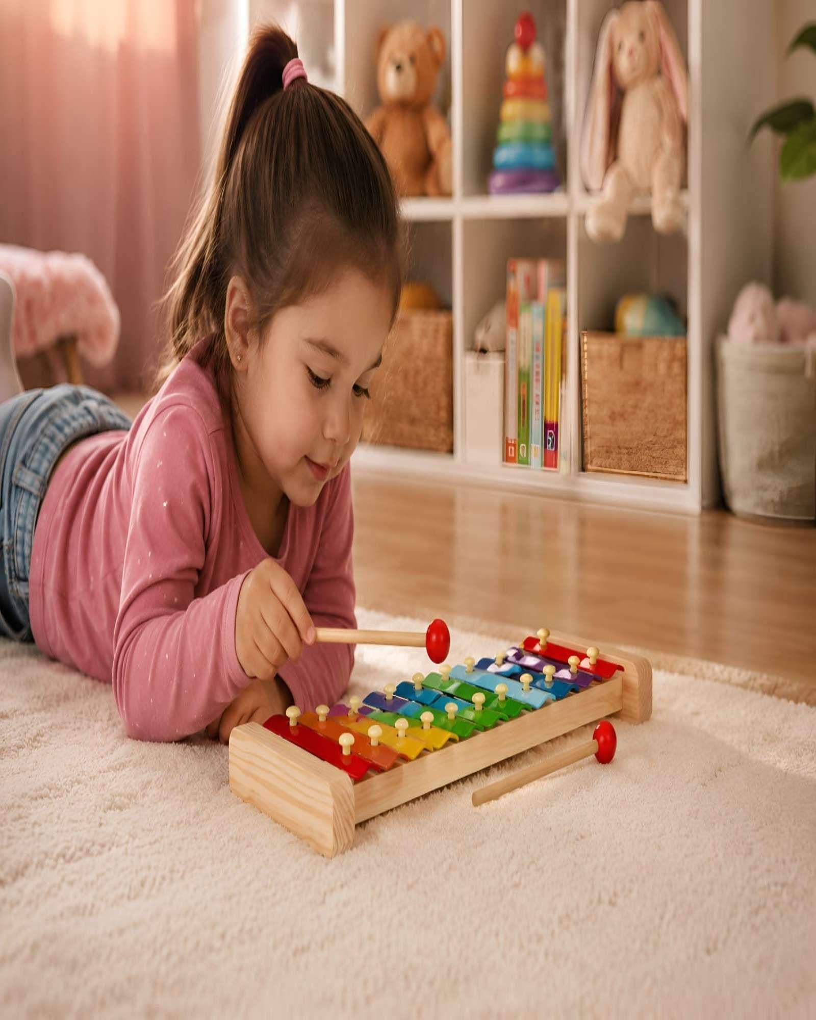 Juguete Didactico Xilofono De Madera 8 Notas Para Niños-3