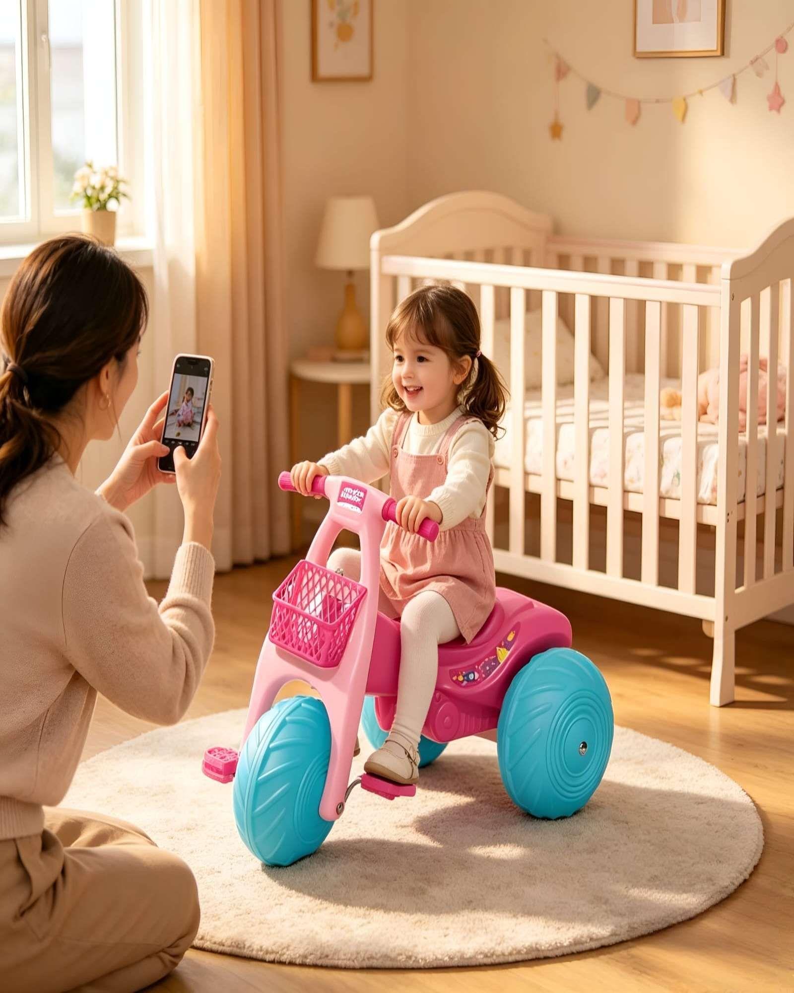 Correpasillos Infantil Moto Lunar Didactica De 3 Ruedas m1-2