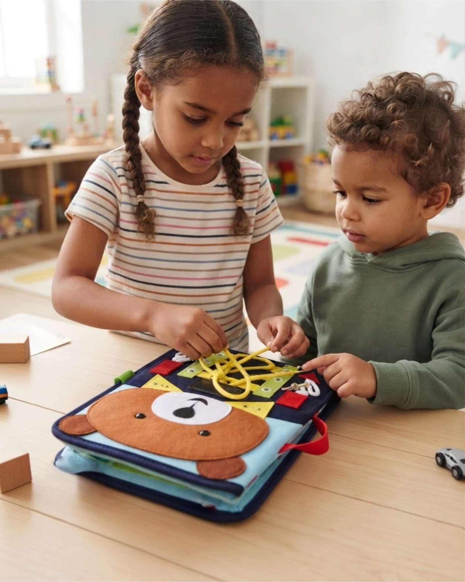Tablero Mochila Sensorial Montessori Maletín Didáctico de Viaje-4