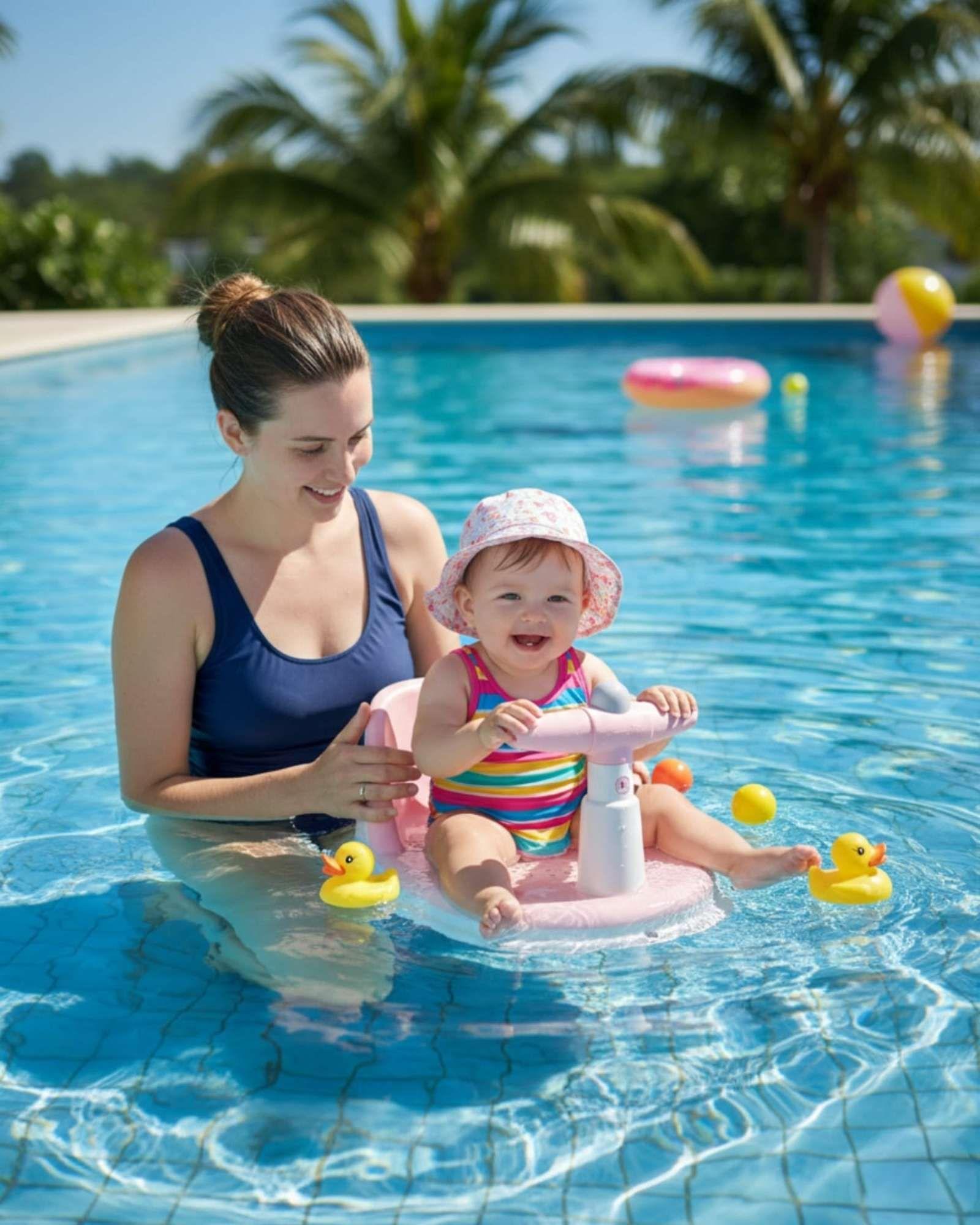 Asiento De Baño Seguridad Para tu Bebé Con Sonidos color rosa-1