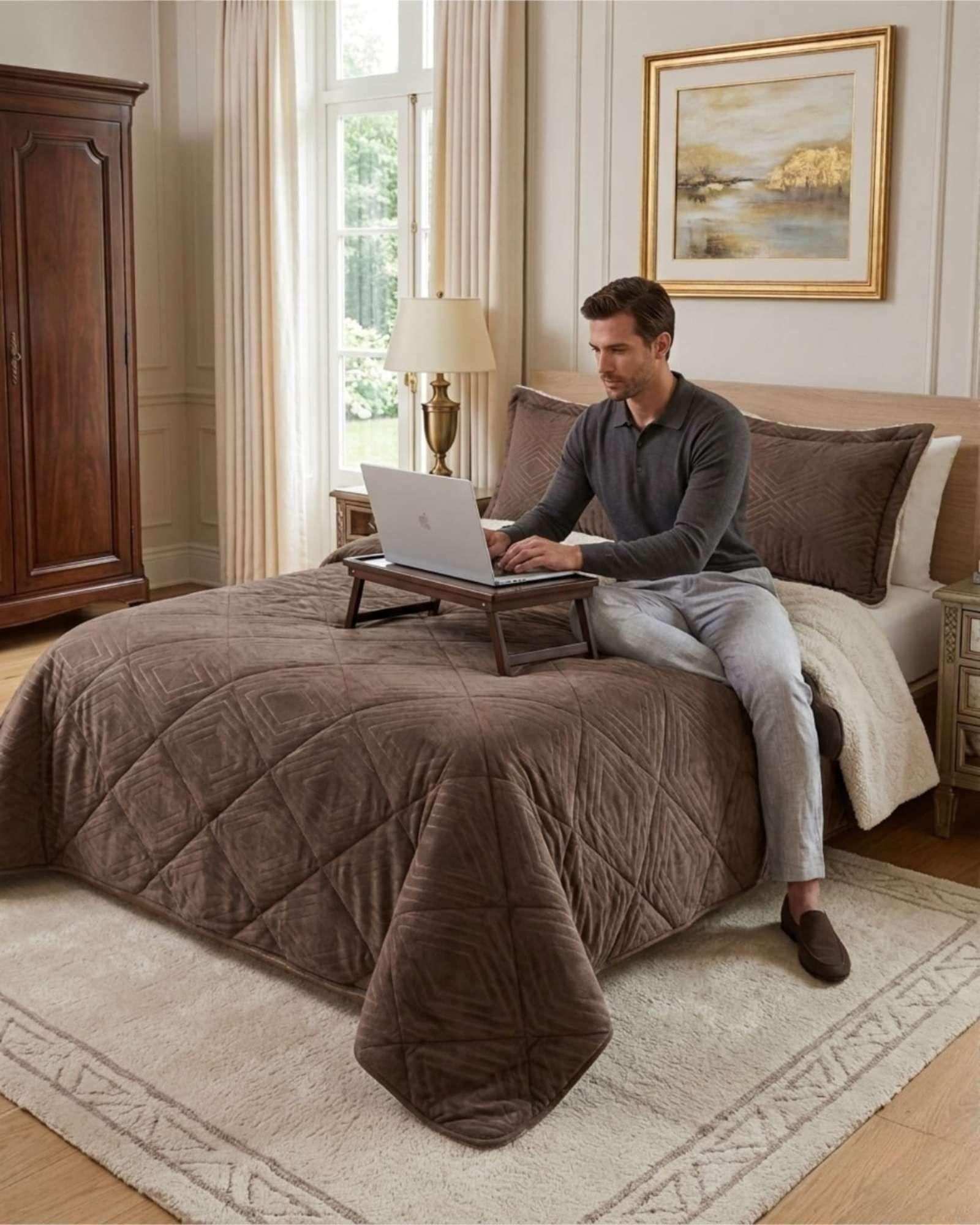 Plumon King Diseño Embossed Sherpa De Lujo m6-2