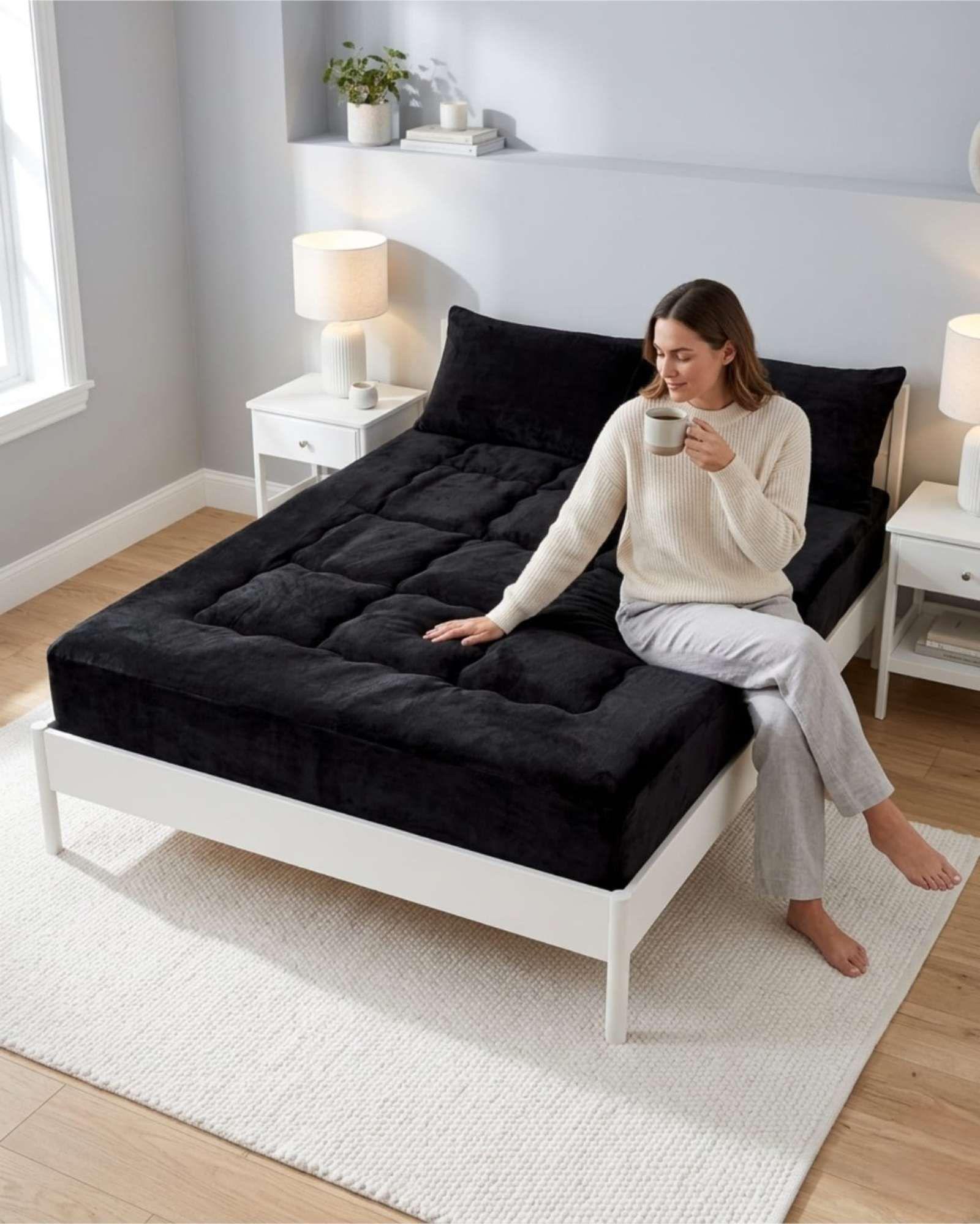 Cubre Colchón Premium Plush Acolchado 2 Plazas R3-2
