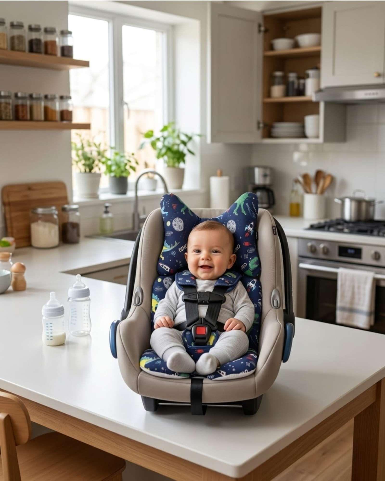 Cojín Reductor para asientos de Lujo para Bebés - Confort y Soporte Total color azul-4