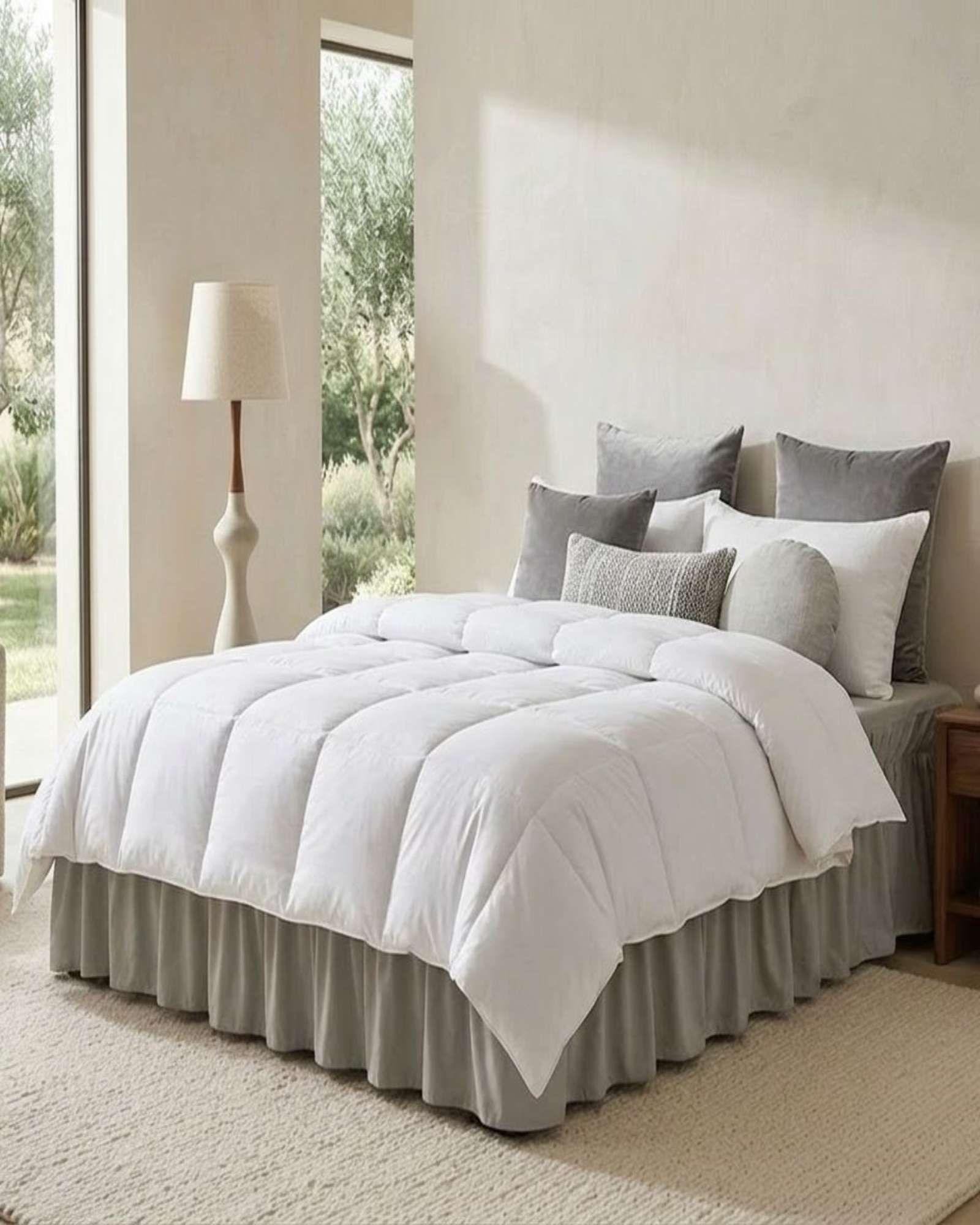 Faldon de Cama con Plisado Elegante Plaza y media m5-4