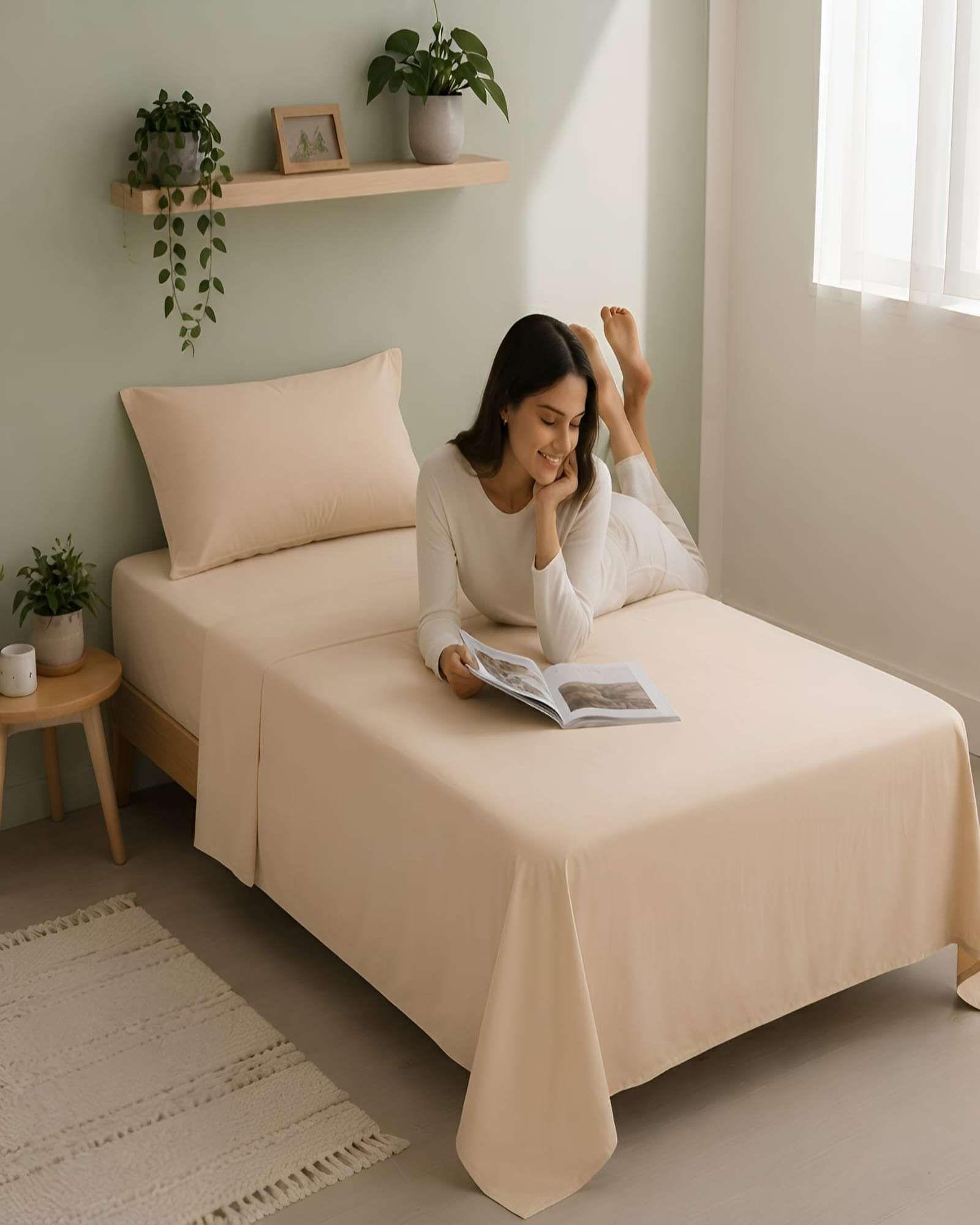 Sabanas Plaza Y Media De 500 Hilos Calidad Hotelera Y Ajuste Perfecto m7-3