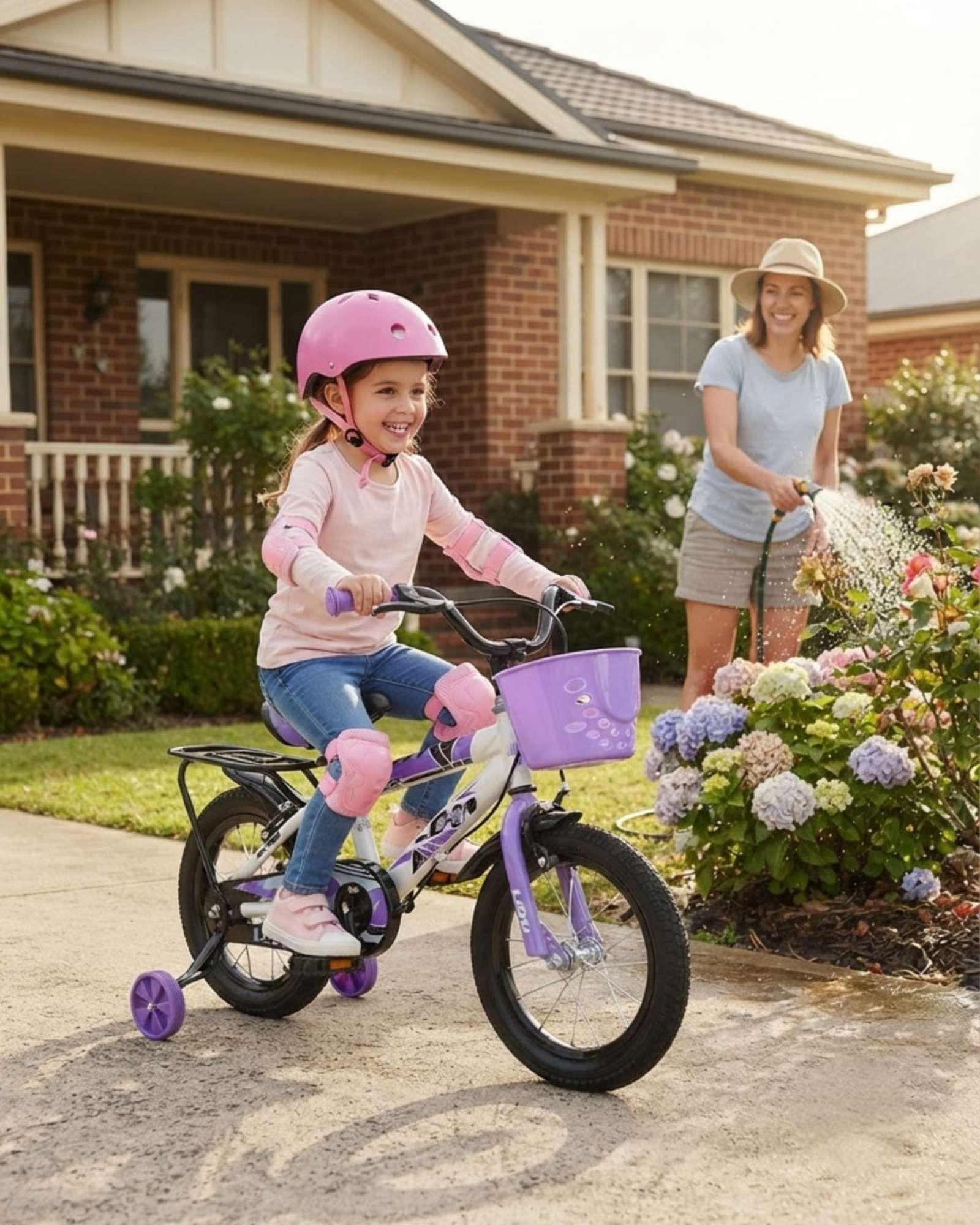 Bicicleta Para Niños Aro 12 Con Kit De Protección Y Casco 05-4