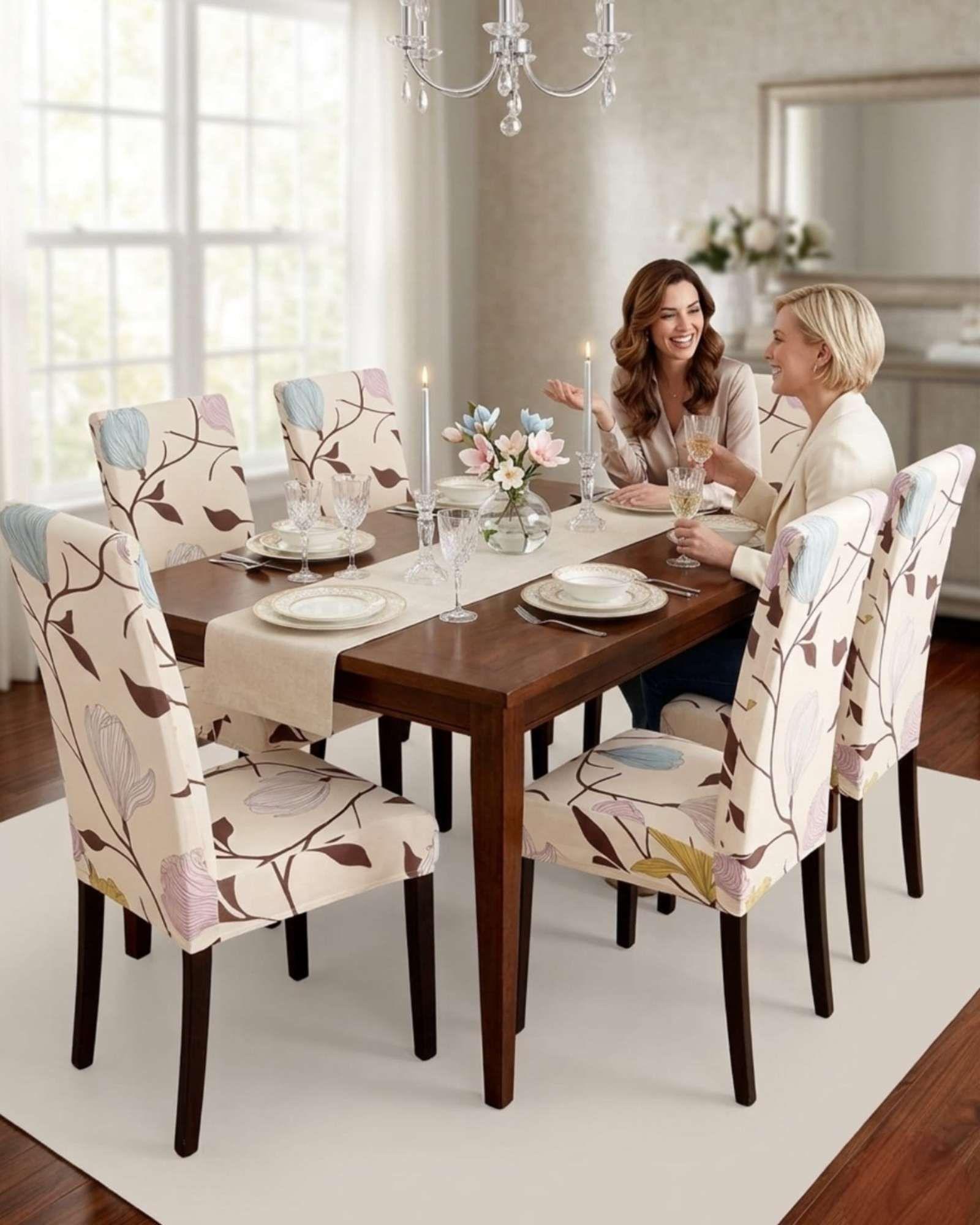 Pack de 6 fundas elasticas para sillas con diseño moderno M11-2