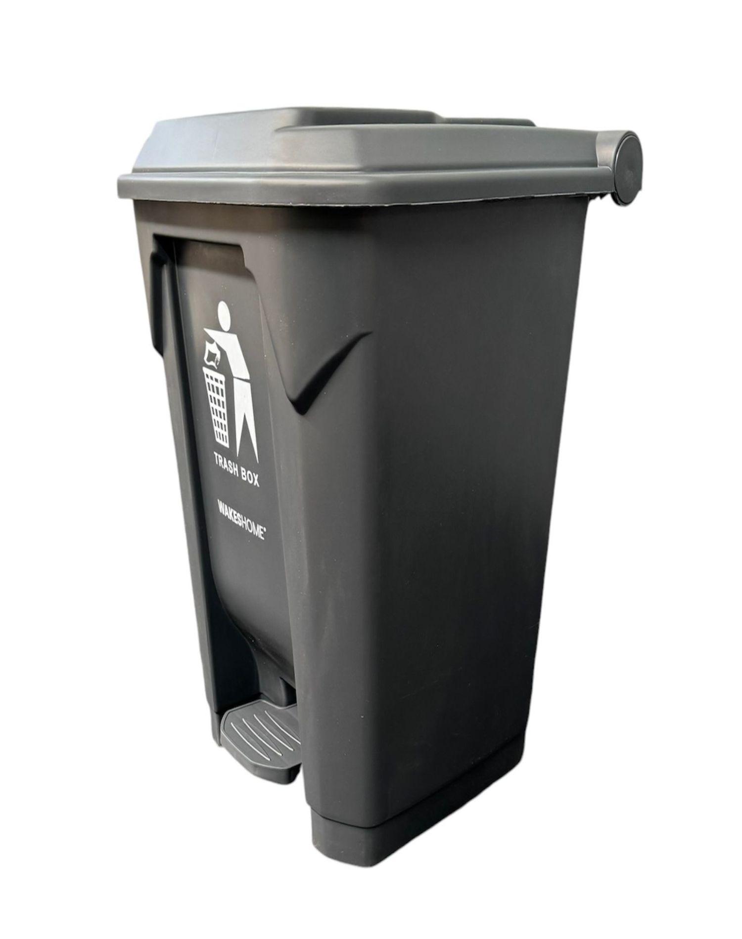 Contenedor de Basura con Tapa-Pedal para Exteriores 80L D1-2