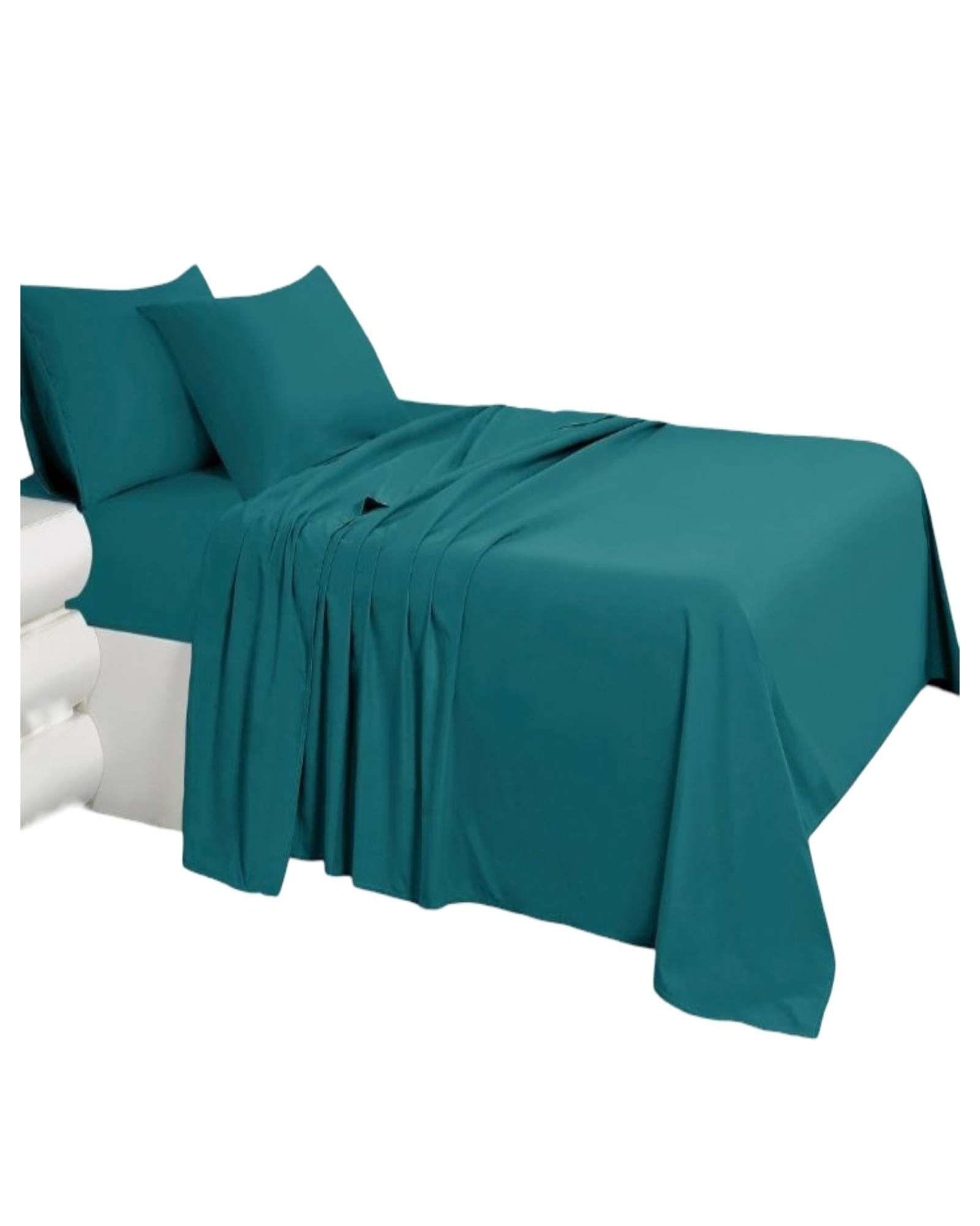 Set de Sabanas Verano King Turquesa-3
