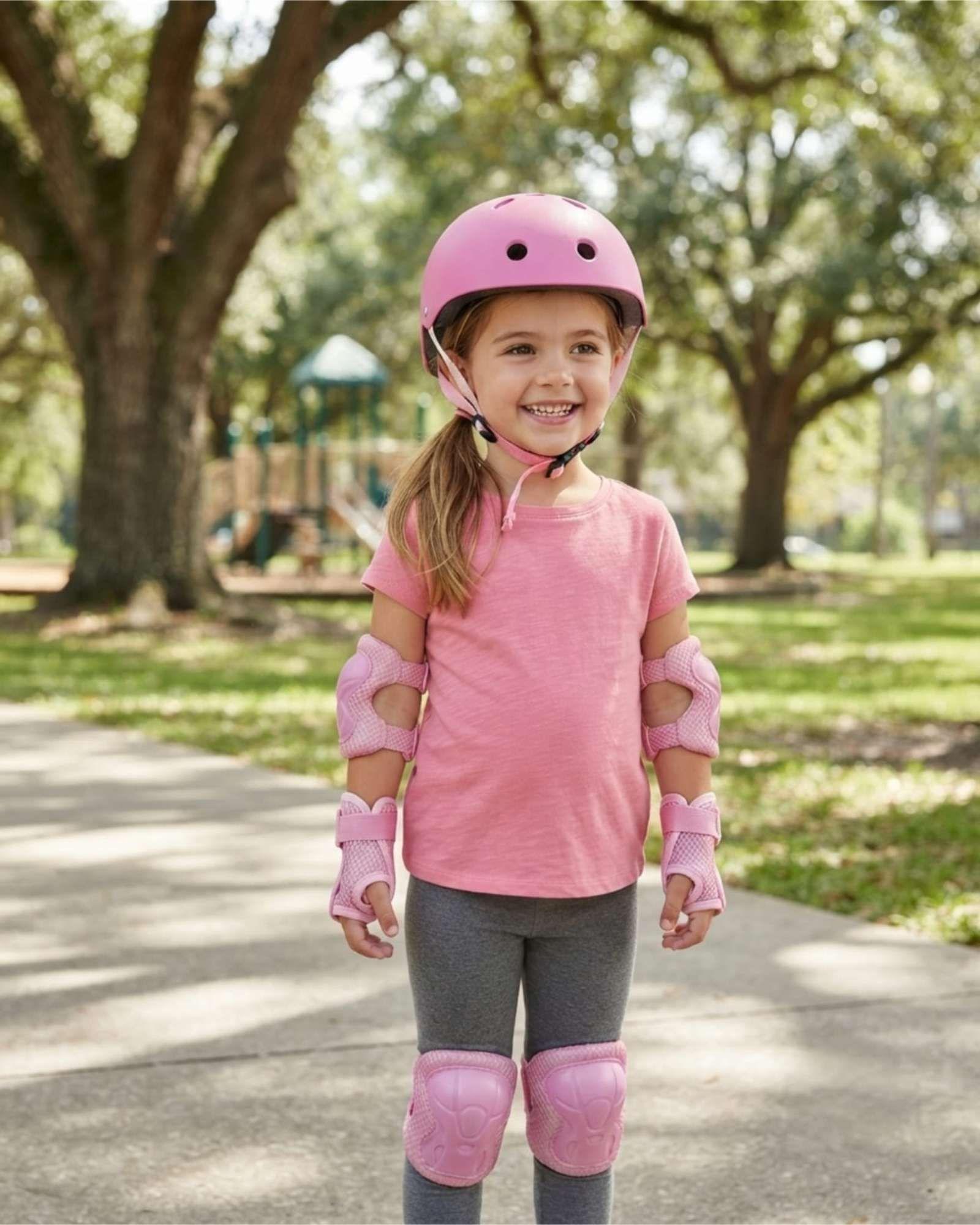 Kit De Proteccion Infantil Casco Rodilleras Coderas Y Muniqueras 01-2
