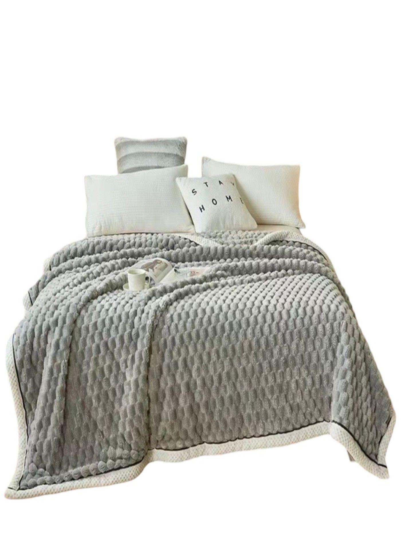 FRAZADA PLUSH Y SHERPA SUAVES Y TERMICAS -D13-0