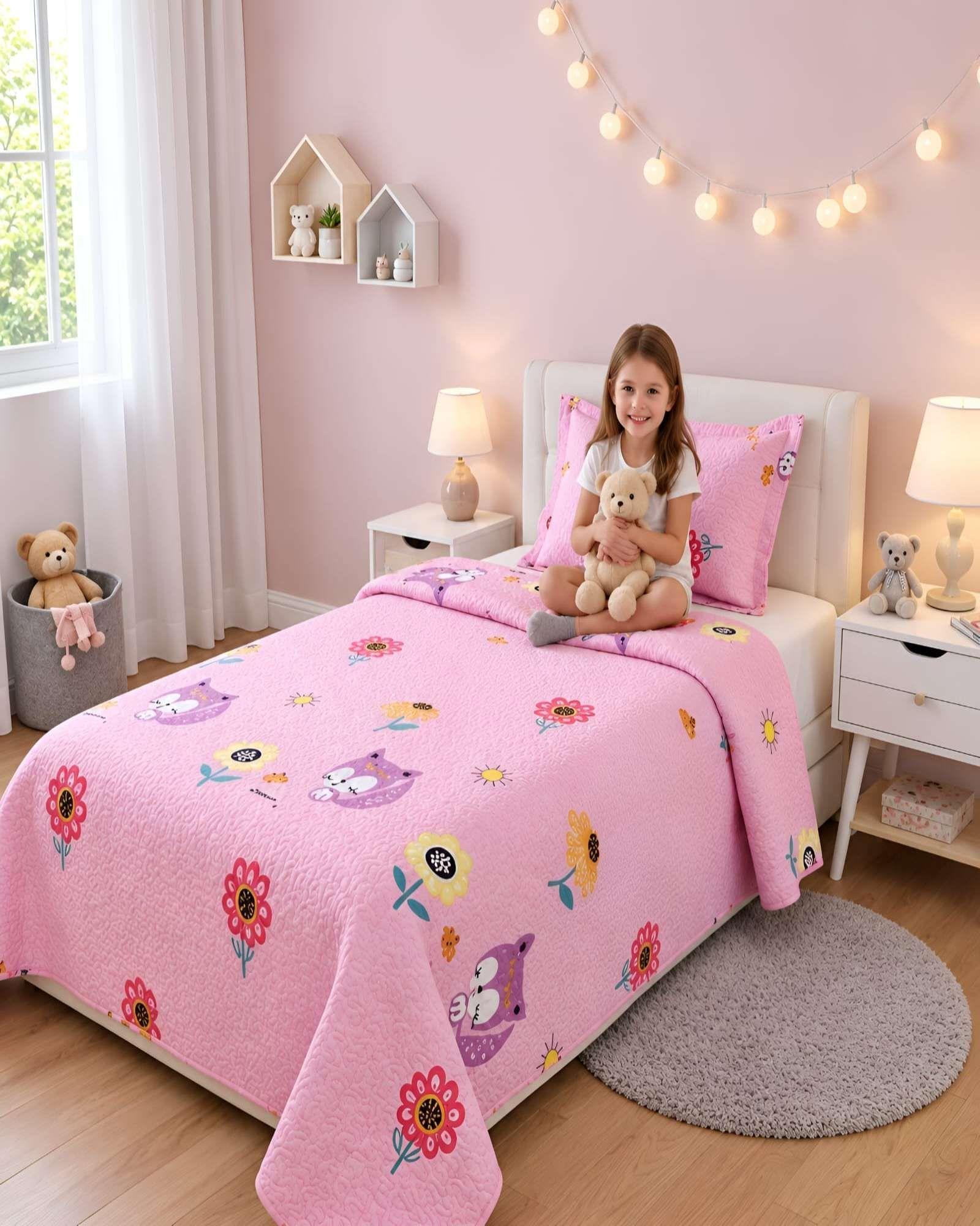 Cubrecamas Quilt Plaza Y Media Textura Suave Y Fresca m1-2