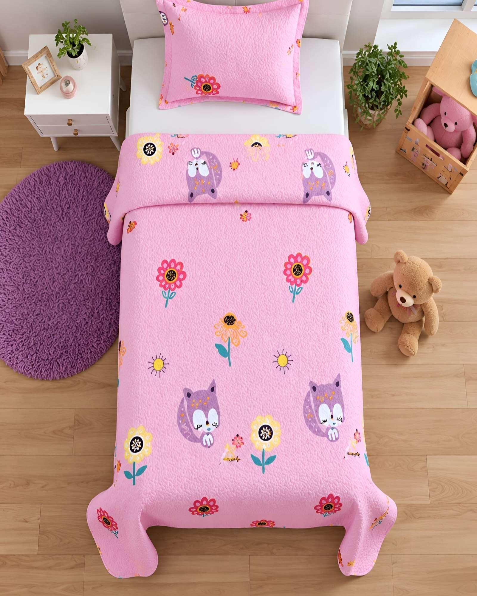 Cubrecamas Quilt Plaza Y Media Textura Suave Y Fresca m1-3