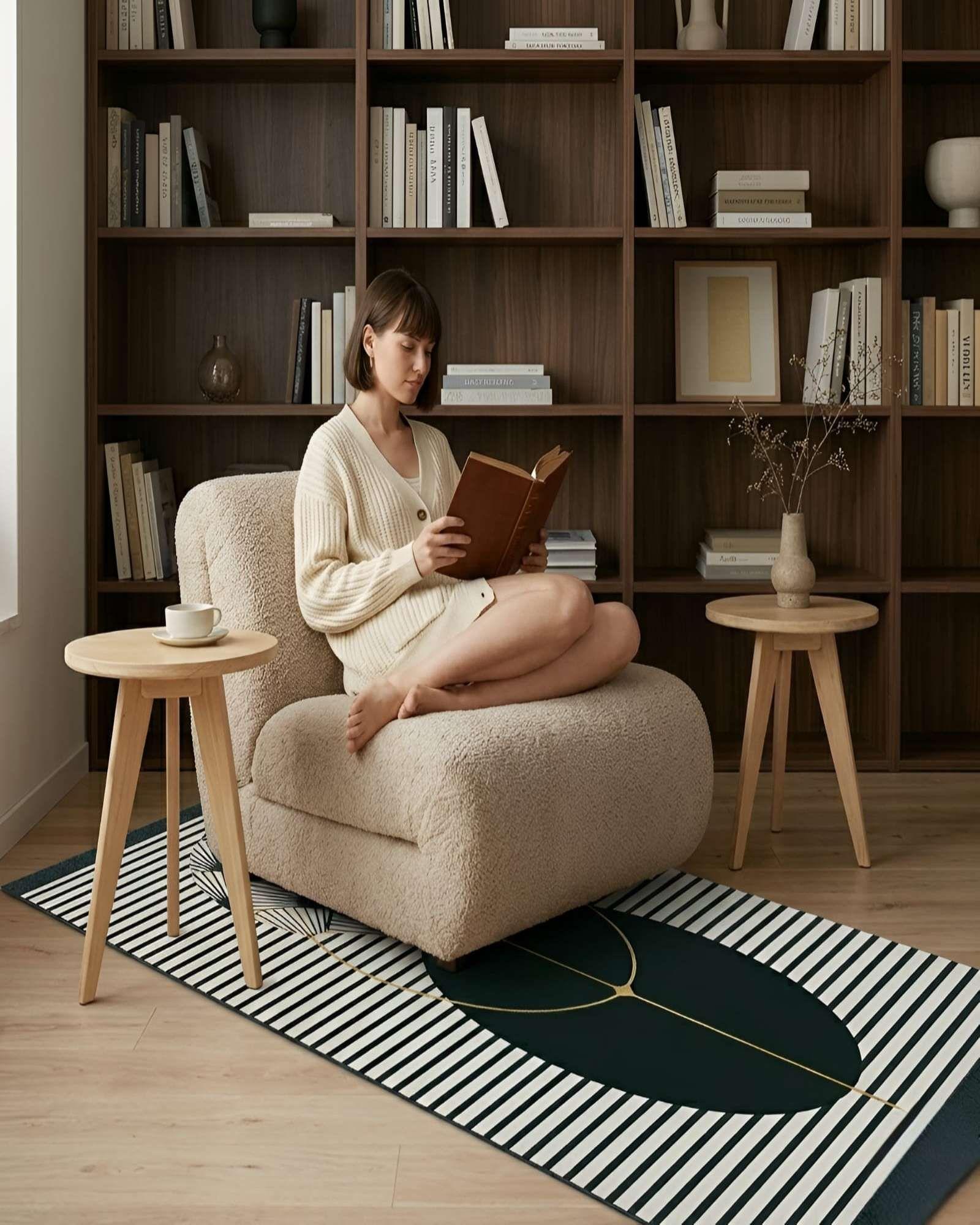 Alfombra Pasillera Decorativa 60x180 cm Estilo Contemporáneo 05-3