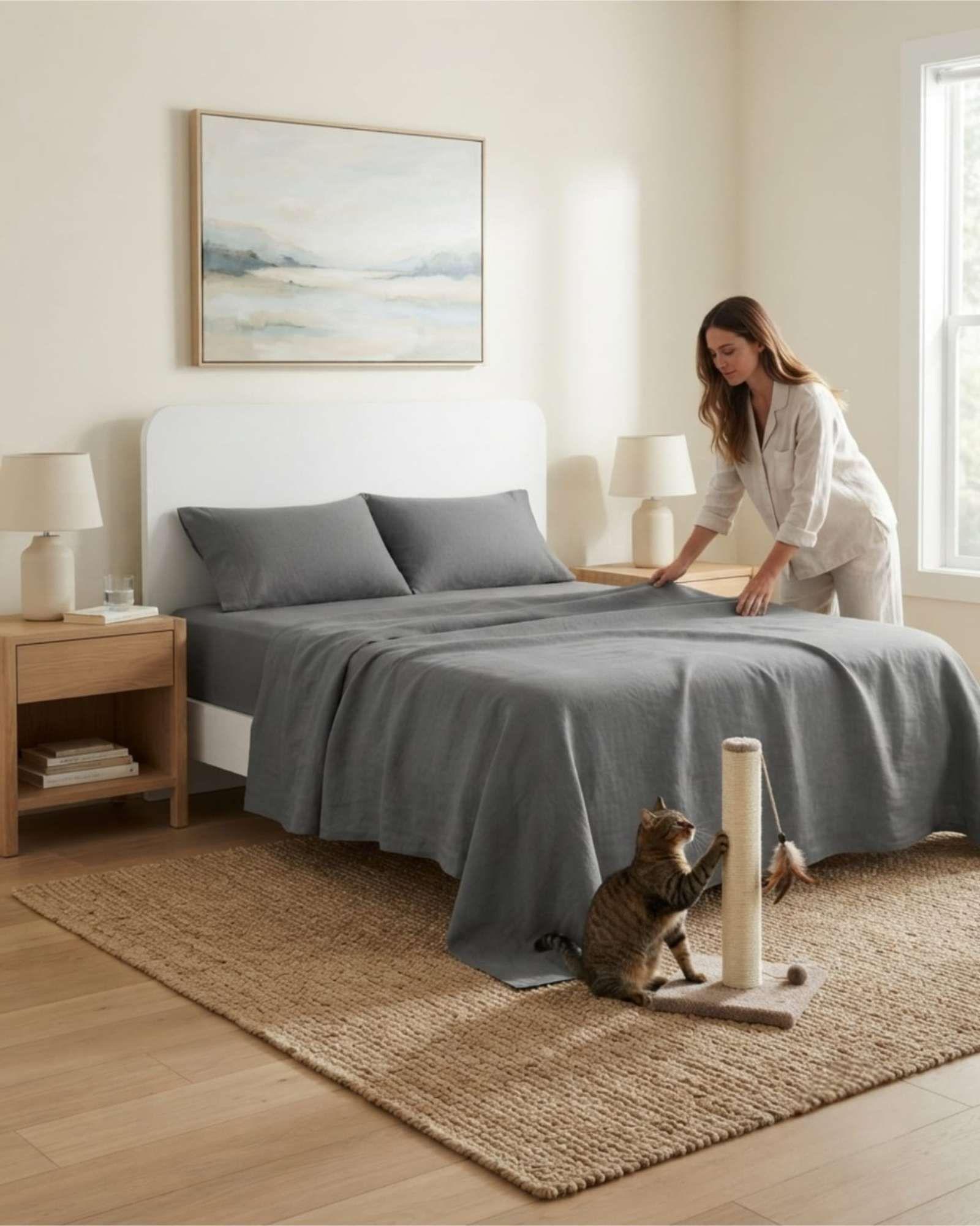 Juego De Sabanas Estilo De Revista Para Dormitorio 2 Plazas m4-0