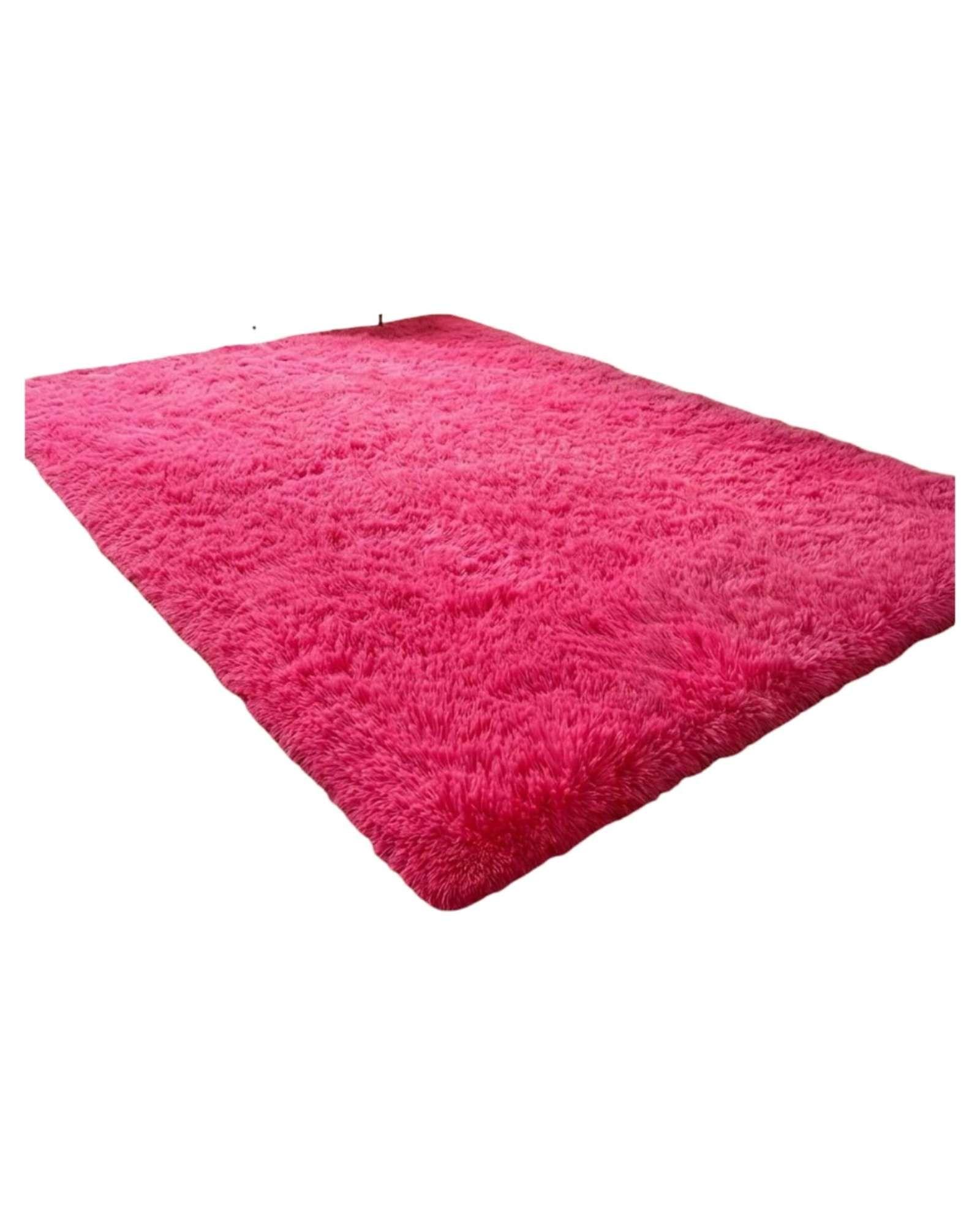 Alfombra Shaggy Peluda Extra Suave VERANO / INVIERNO 300 x 200 cm  Fucsia-4