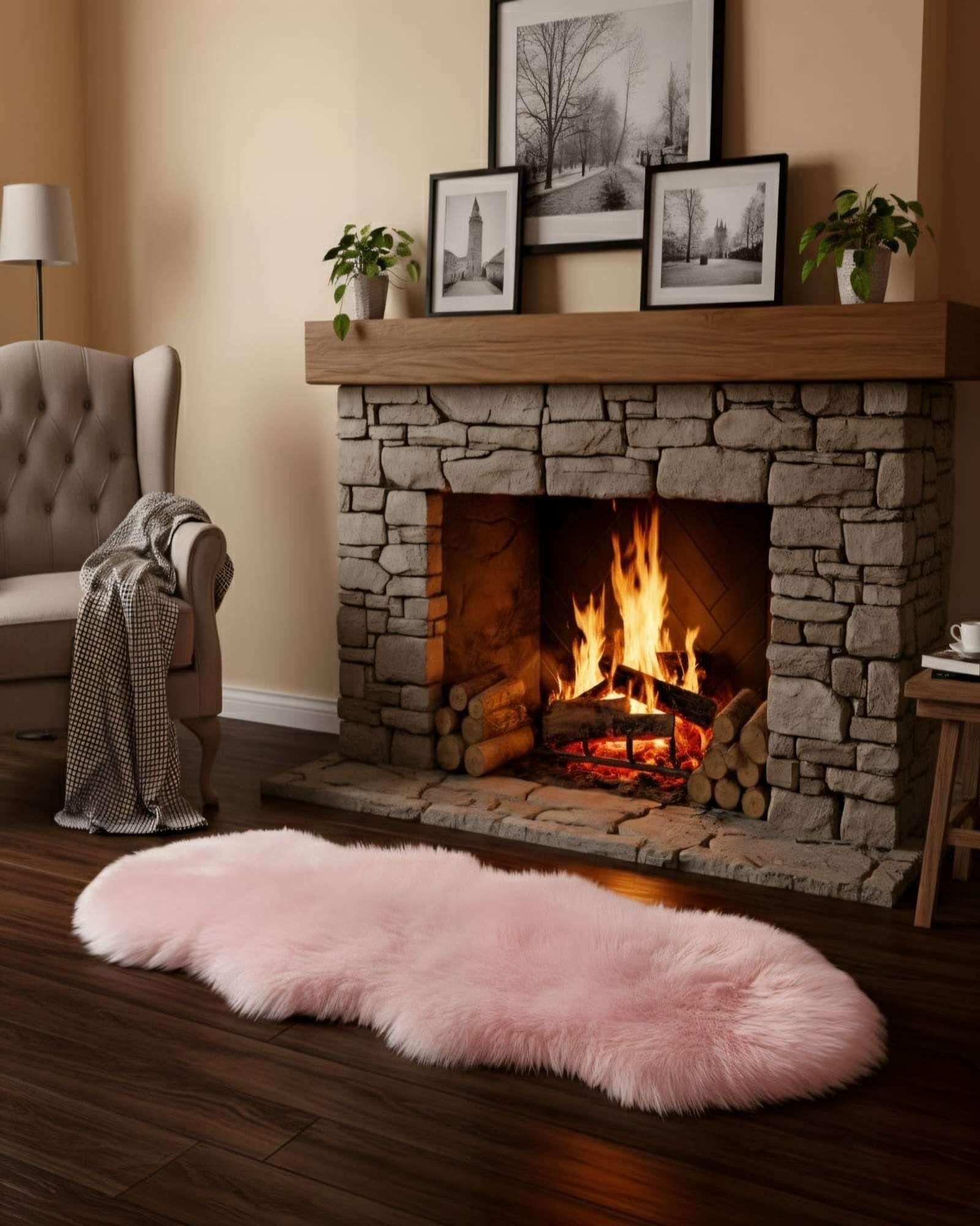 Alfombra peluda decorativa ultra suave m3-4