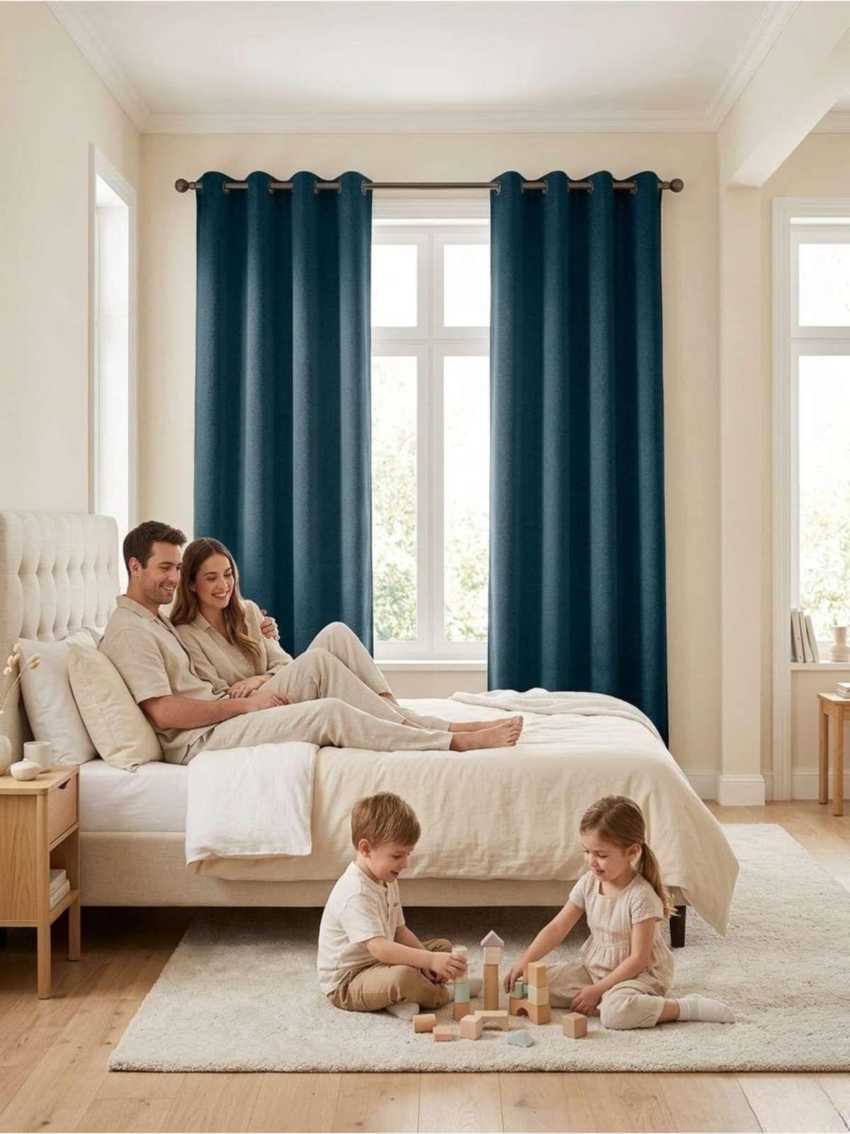 Juegos de Cortina Blackout 150x220 cm azul-4