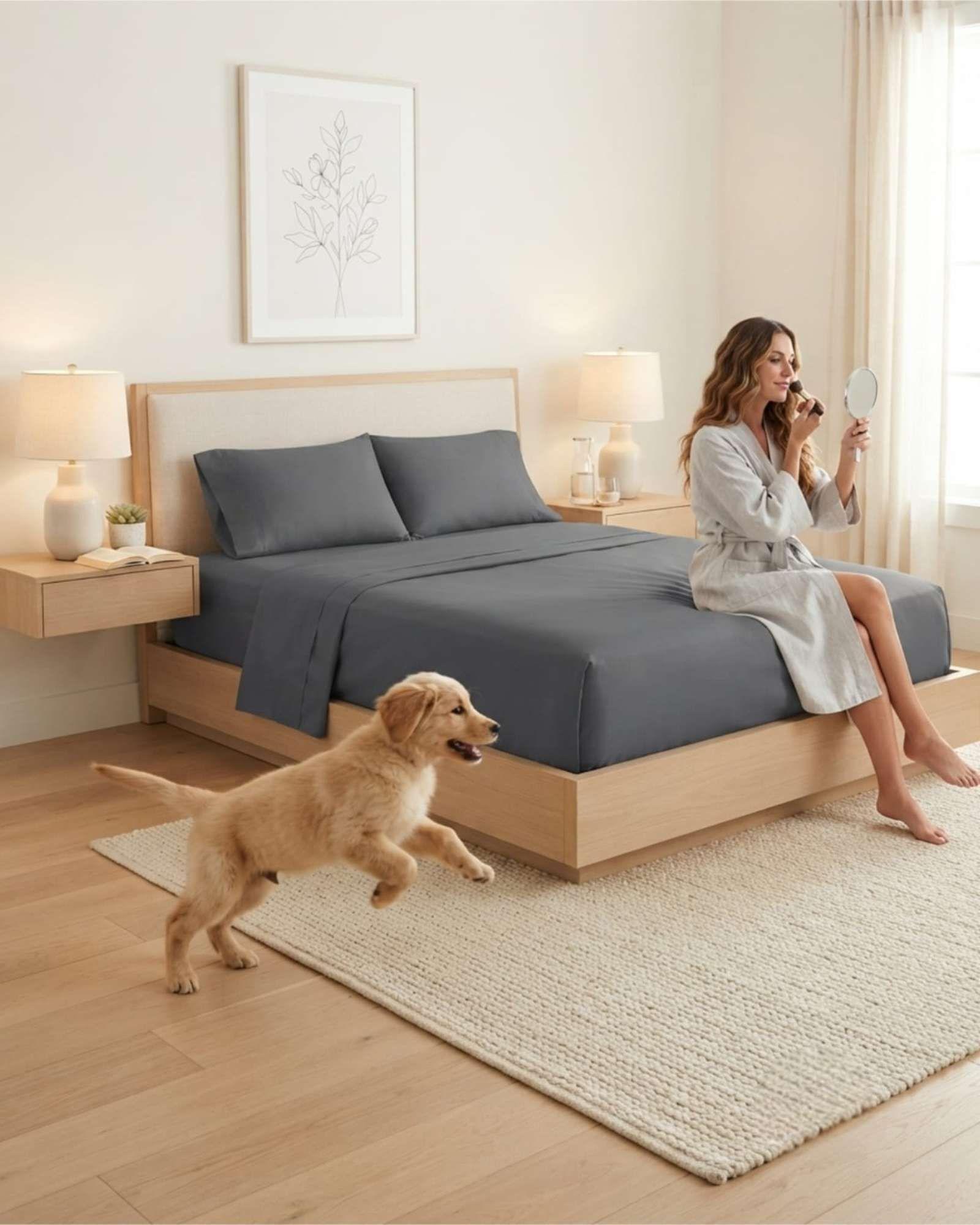 Juego De Sabanas Estilo De Revista Para Dormitorio King m6-1