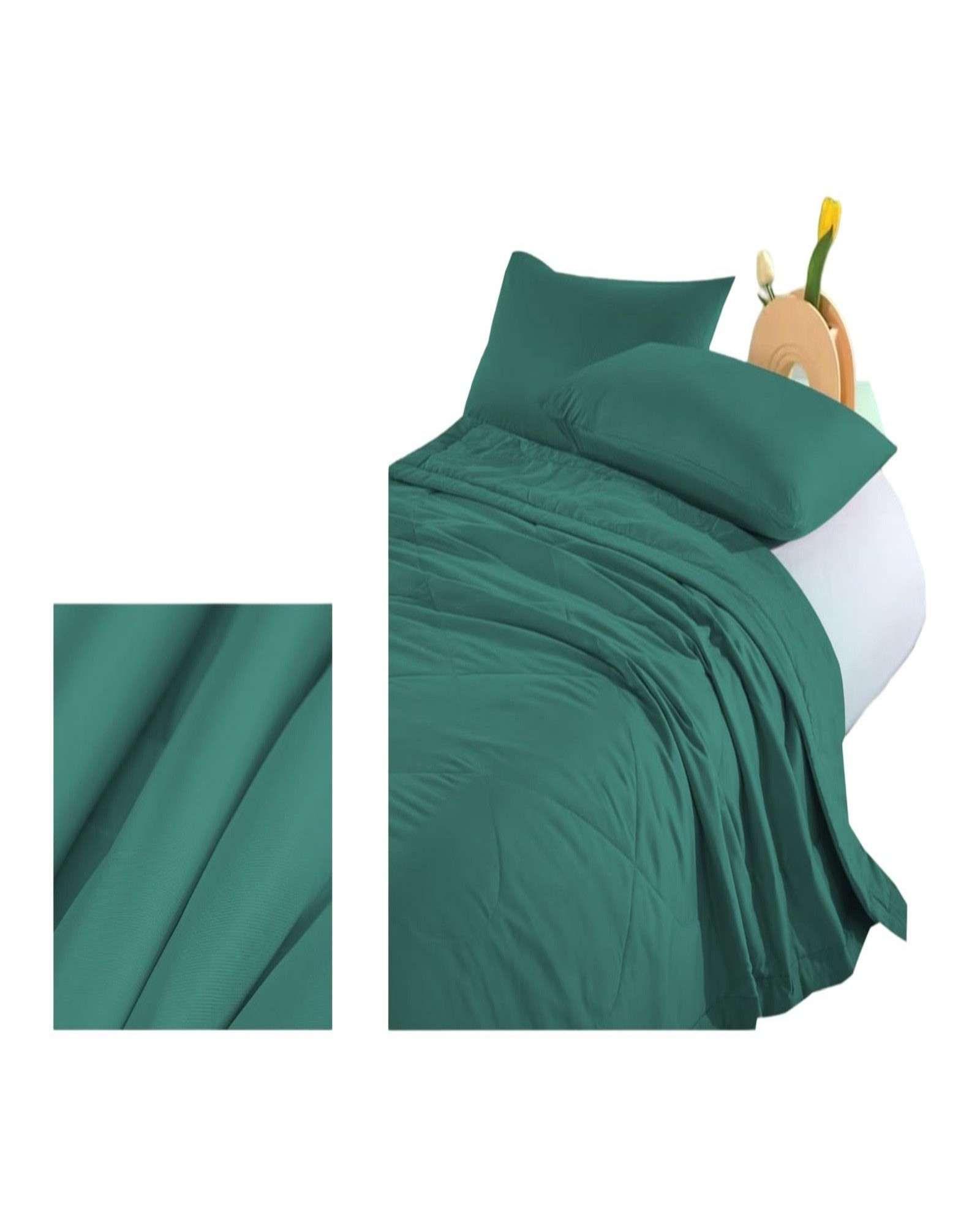 CUBRECAMA EXTRA DELGADO  TURQUESA PLAZA Y MEDIA-1