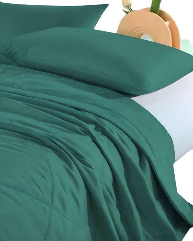 CUBRECAMA EXTRA DELGADO  TURQUESA PLAZA Y MEDIA-2