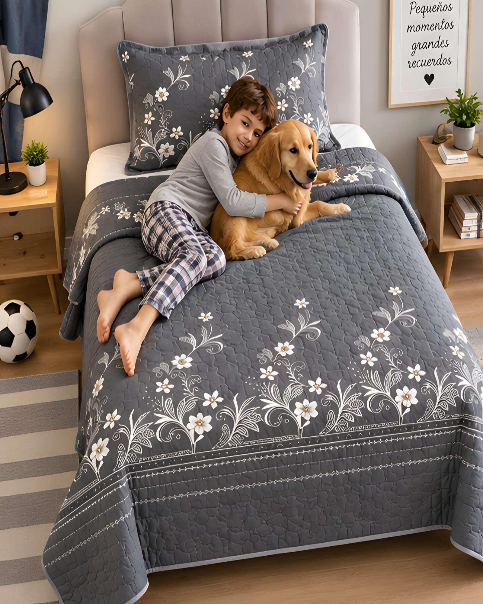 Quilt 1.5 Plazas 180x230 cm + Funda de Almohada-1
