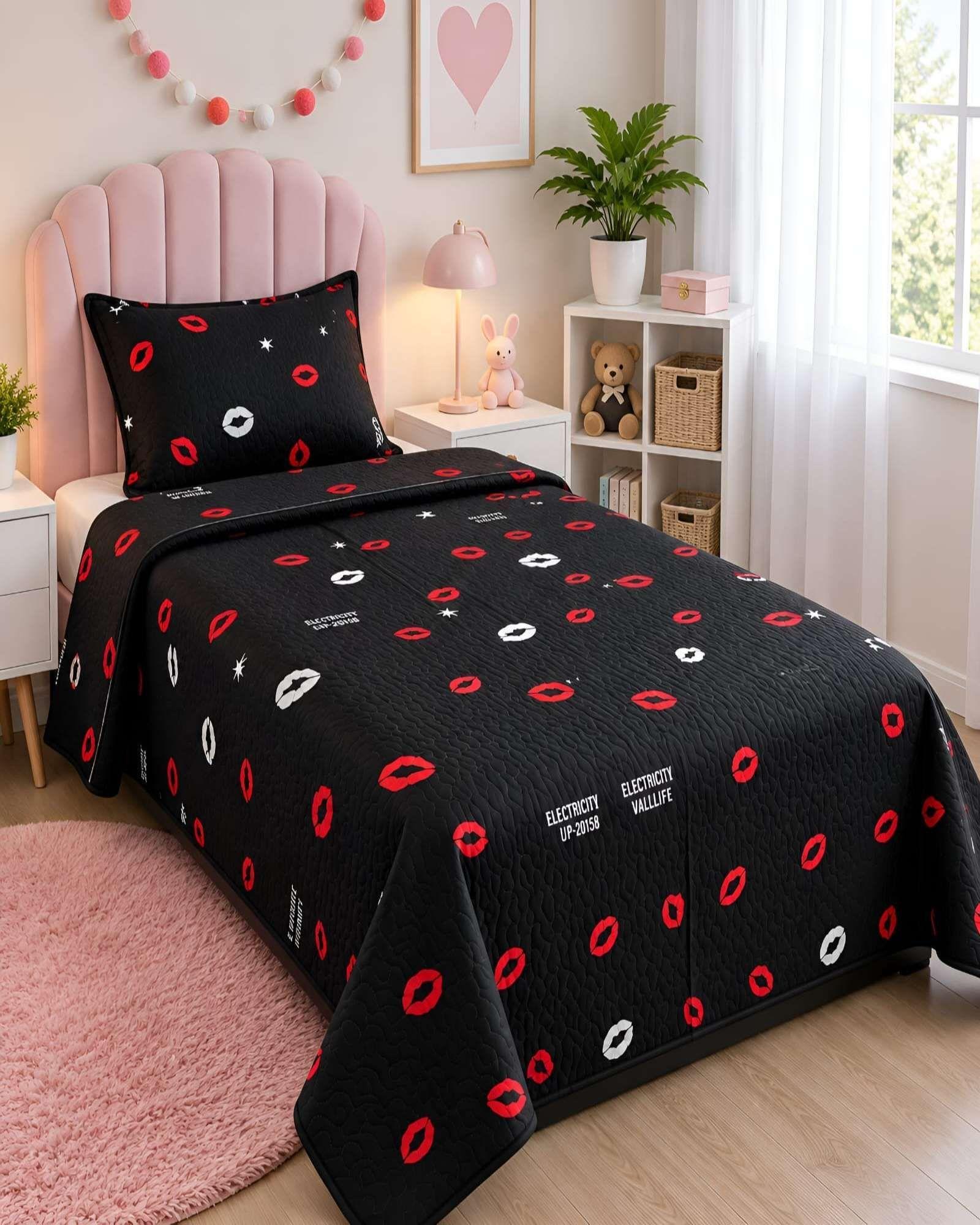 Cubrecamas Quilt Plaza Y Media Textura Suave Y Fresca m17-2