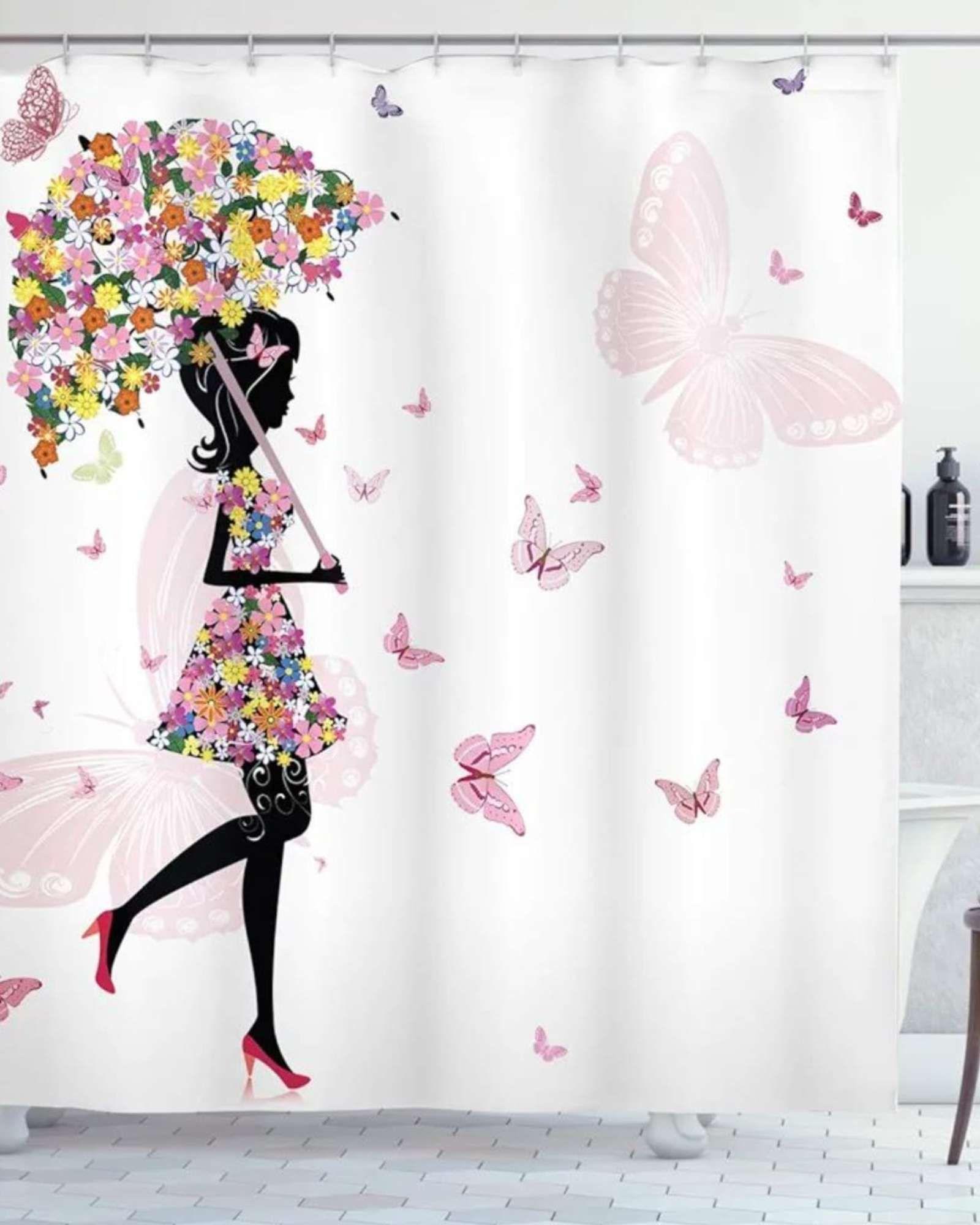 CORTINA DE GENERO CON PROTECTOR DE DUCHA set02-3