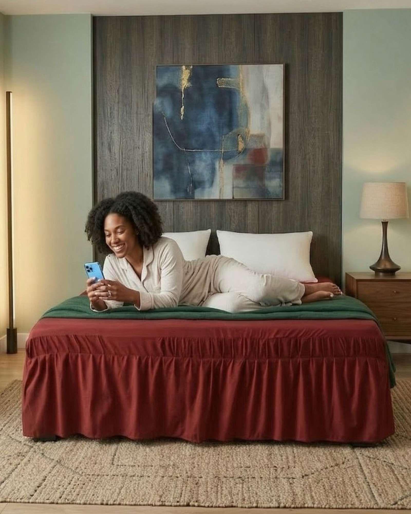 Faldon de Cama con Plisado Elegante King m2-2