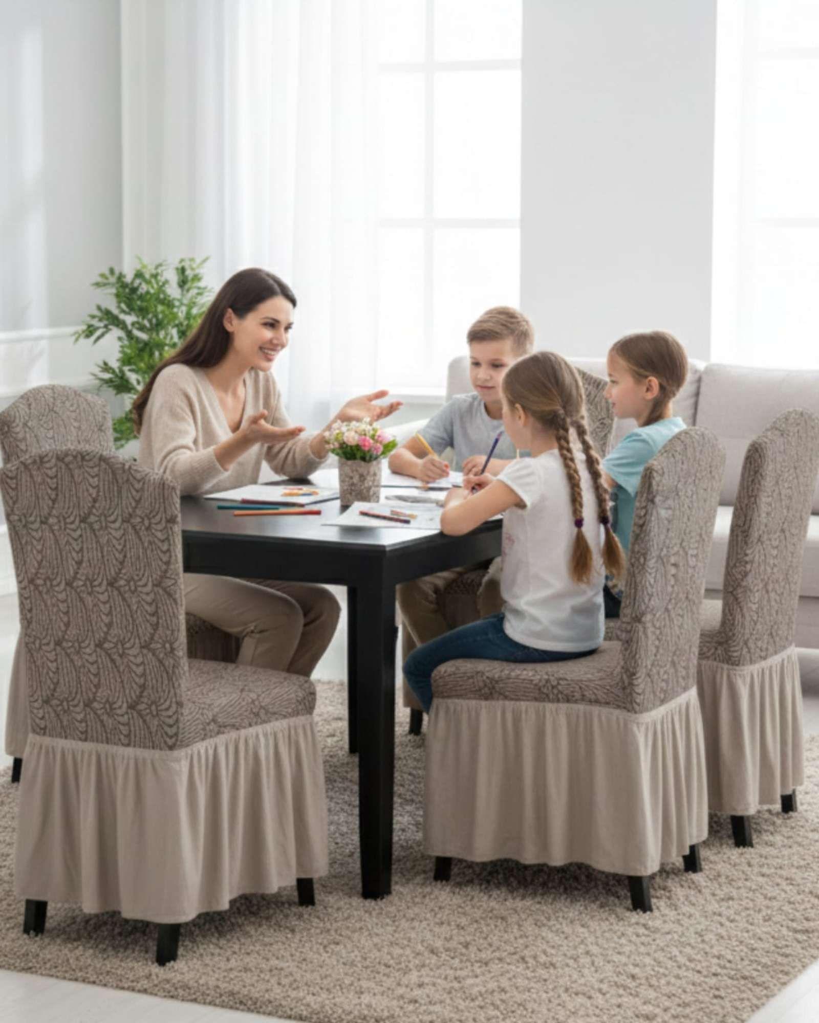 Pack de 6 fundas protectoras para sillas tejido 3D M7-2