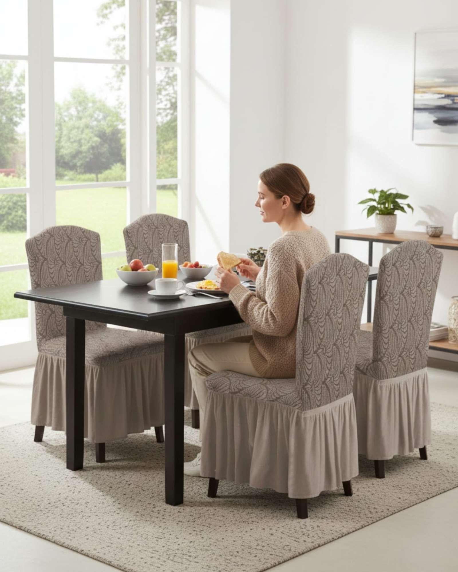 Pack de 6 fundas protectoras para sillas tejido 3D M7-4