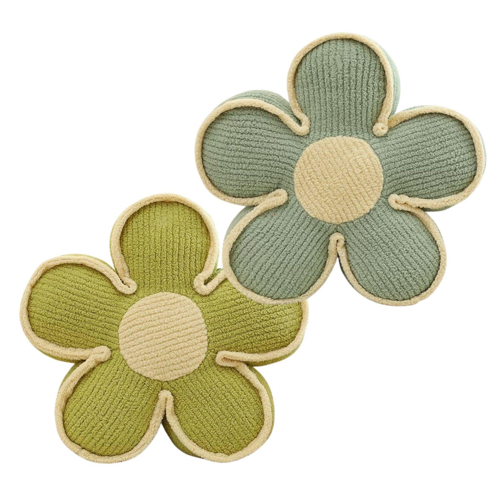 SET DE 2 COJINES DISEÑO FLOR COLOR AZUL/VERDE-2