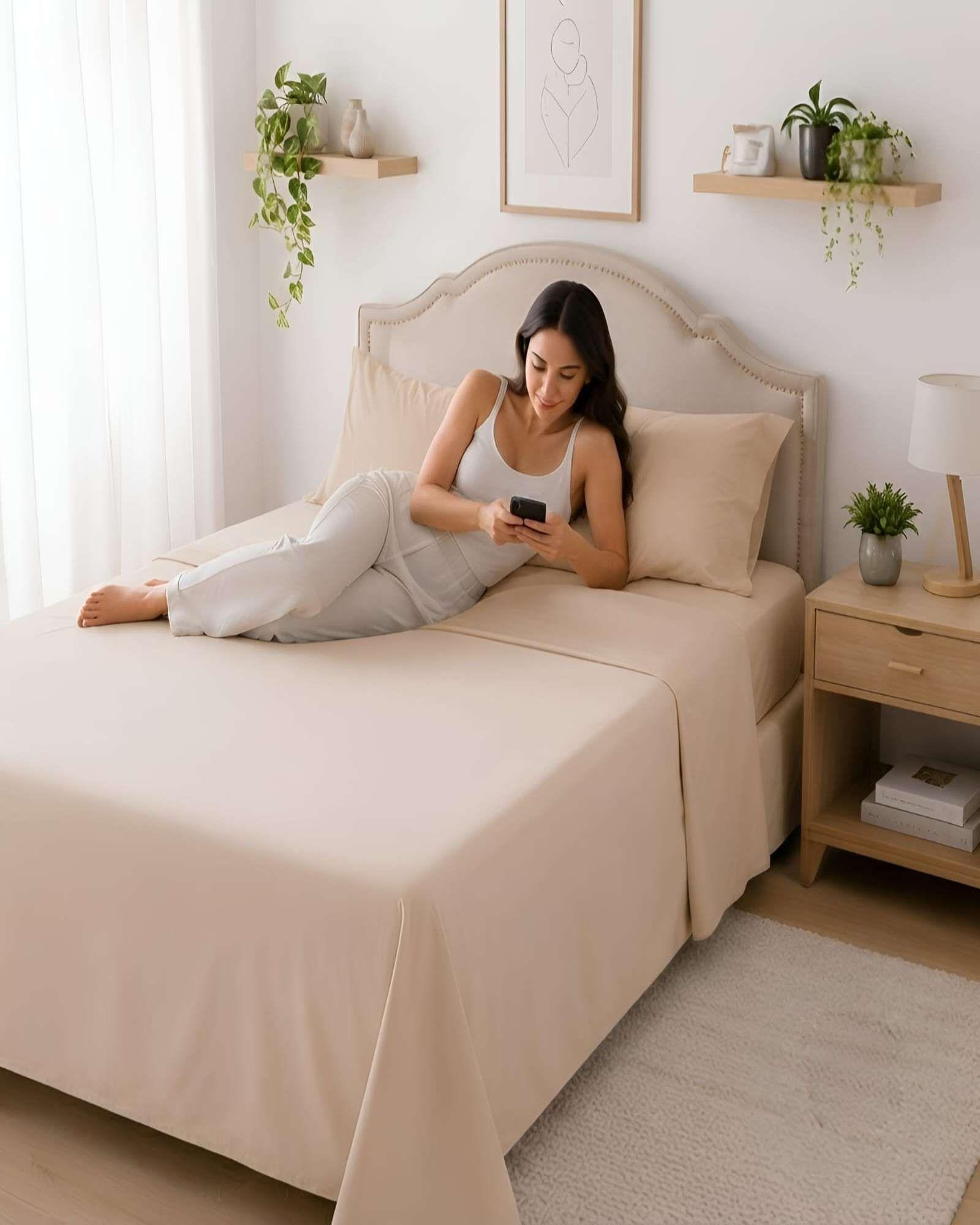 Sabanas 2 Plazas De 500 Hilos Calidad Hotelera Y Ajuste Perfecto m13-4