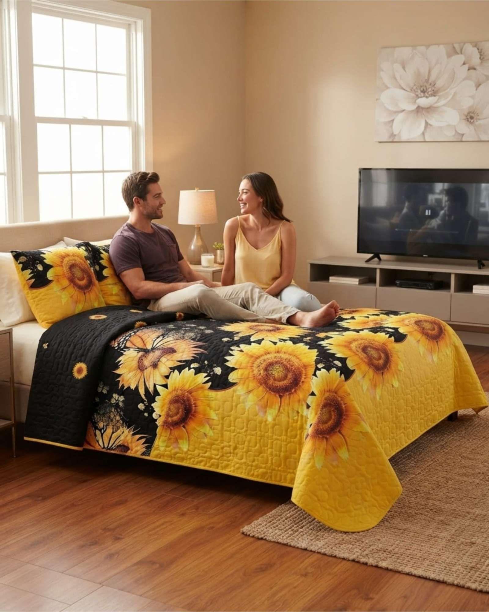 Quilt De Verano King Mas Almohadas Transpirable Y Suave m15-0