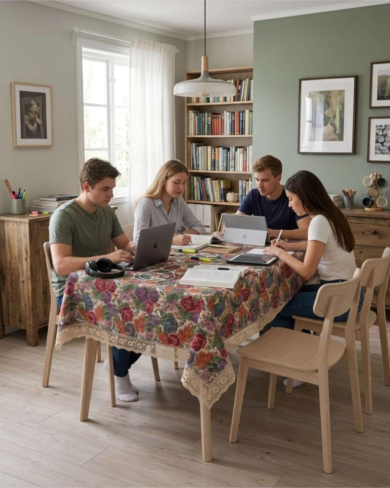 Mantel de Comedor Estilo Bohemio de 140x220cm m3-2