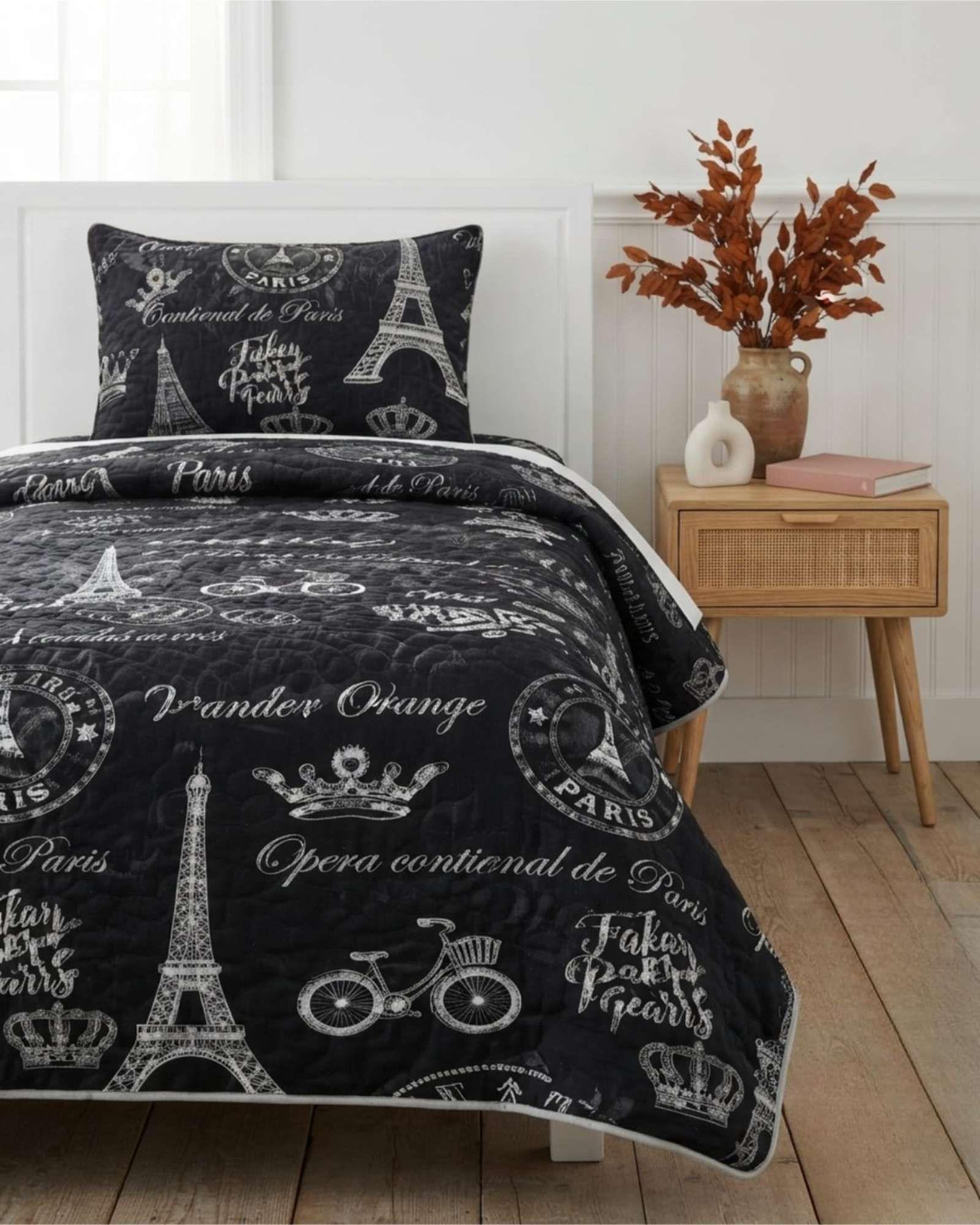 Cubrecama Quilt Delgado 1.5 Plaza para Verano Fresco a6-2