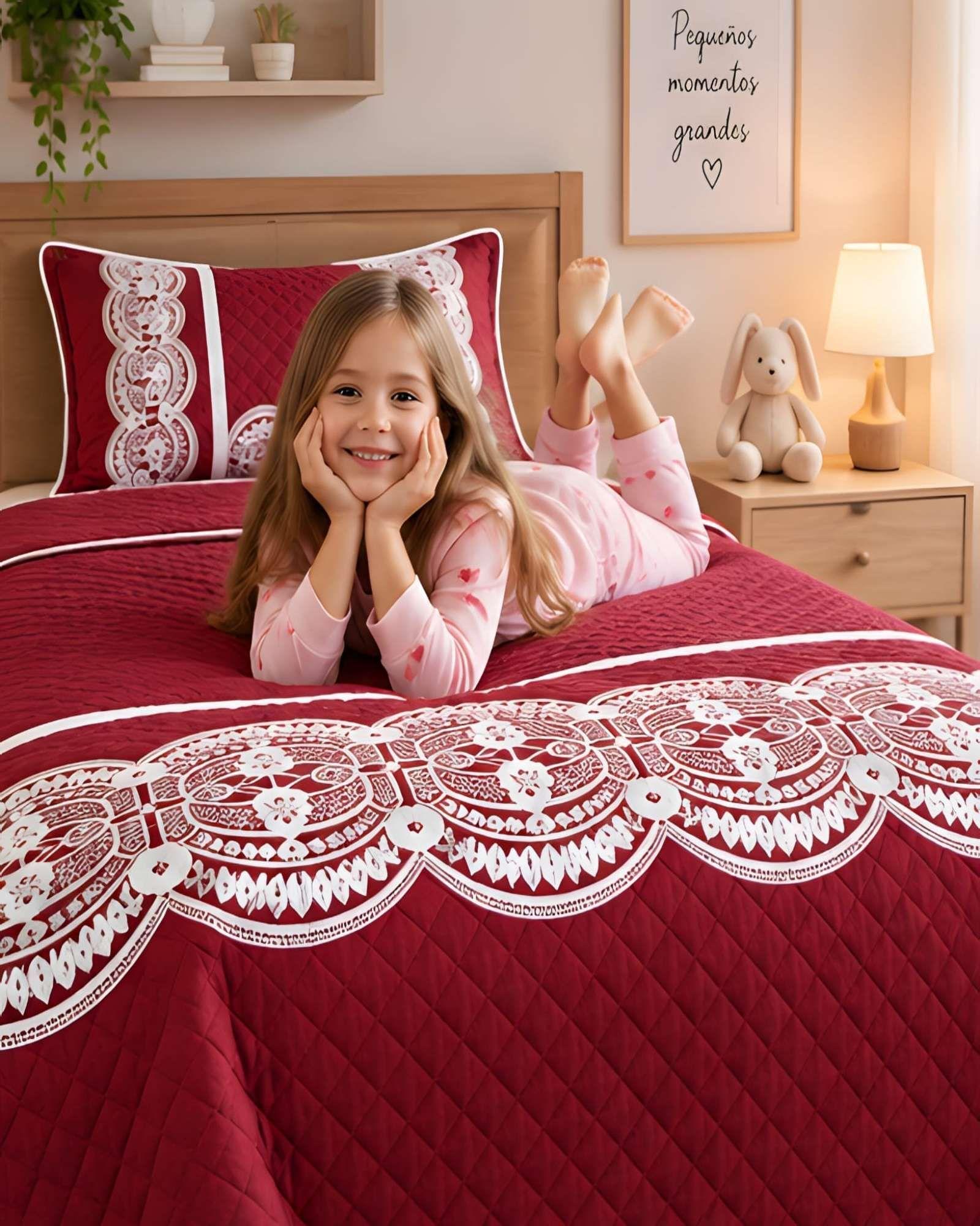 Cubrecama Set Verano 1.5 Plazas 180x230 cm + Almohada + Funda 02-0