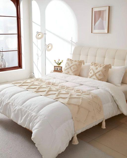 JUEGO DE PIECERA DE CAMA MAS 2 COJIN CON FUNDAS MODELO BOHO-0