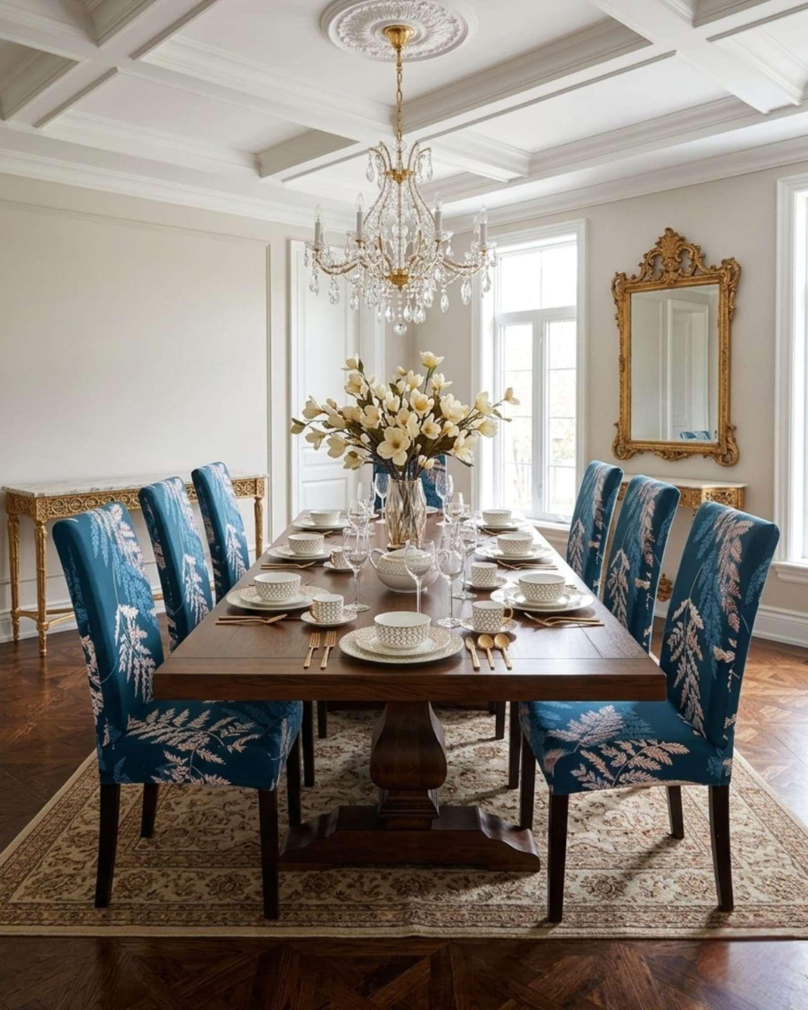 Pack de 6 fundas elasticas para sillas con diseño moderno M4-2