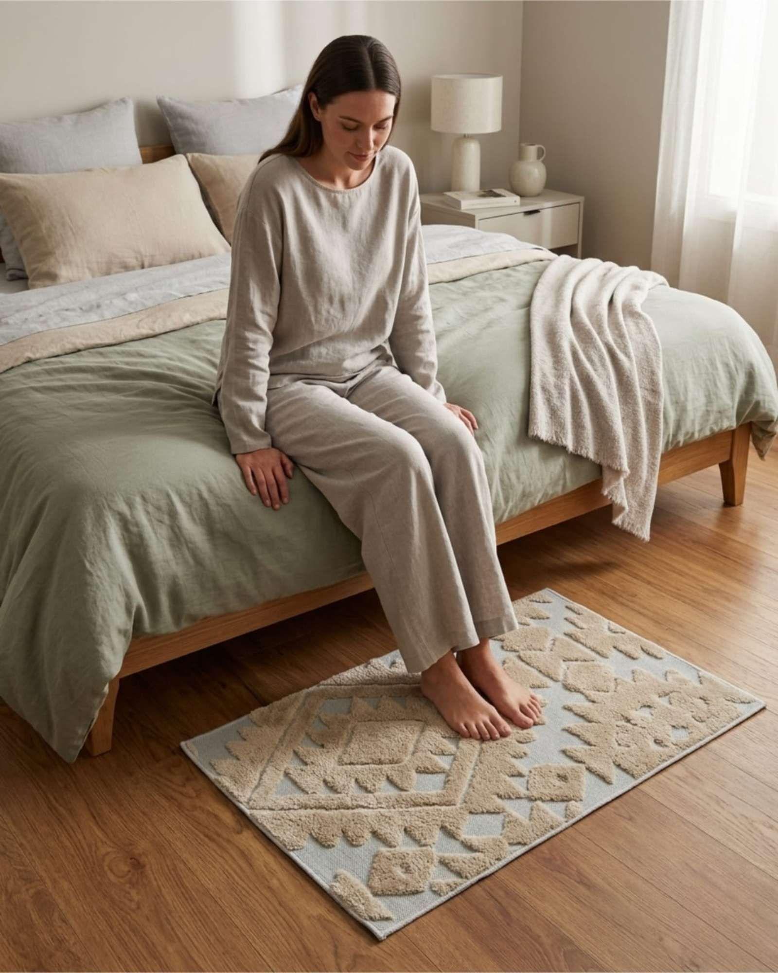 Alfombra Bajada De Cama 50x80 Cm Estilo Jacquard m1-2