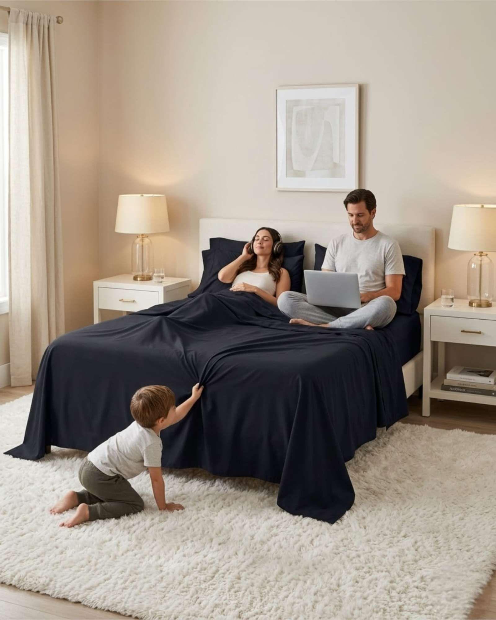 Set Sabanas Plaza King Mas 2 Almohadas Mullidas 6 Piezas C4-4