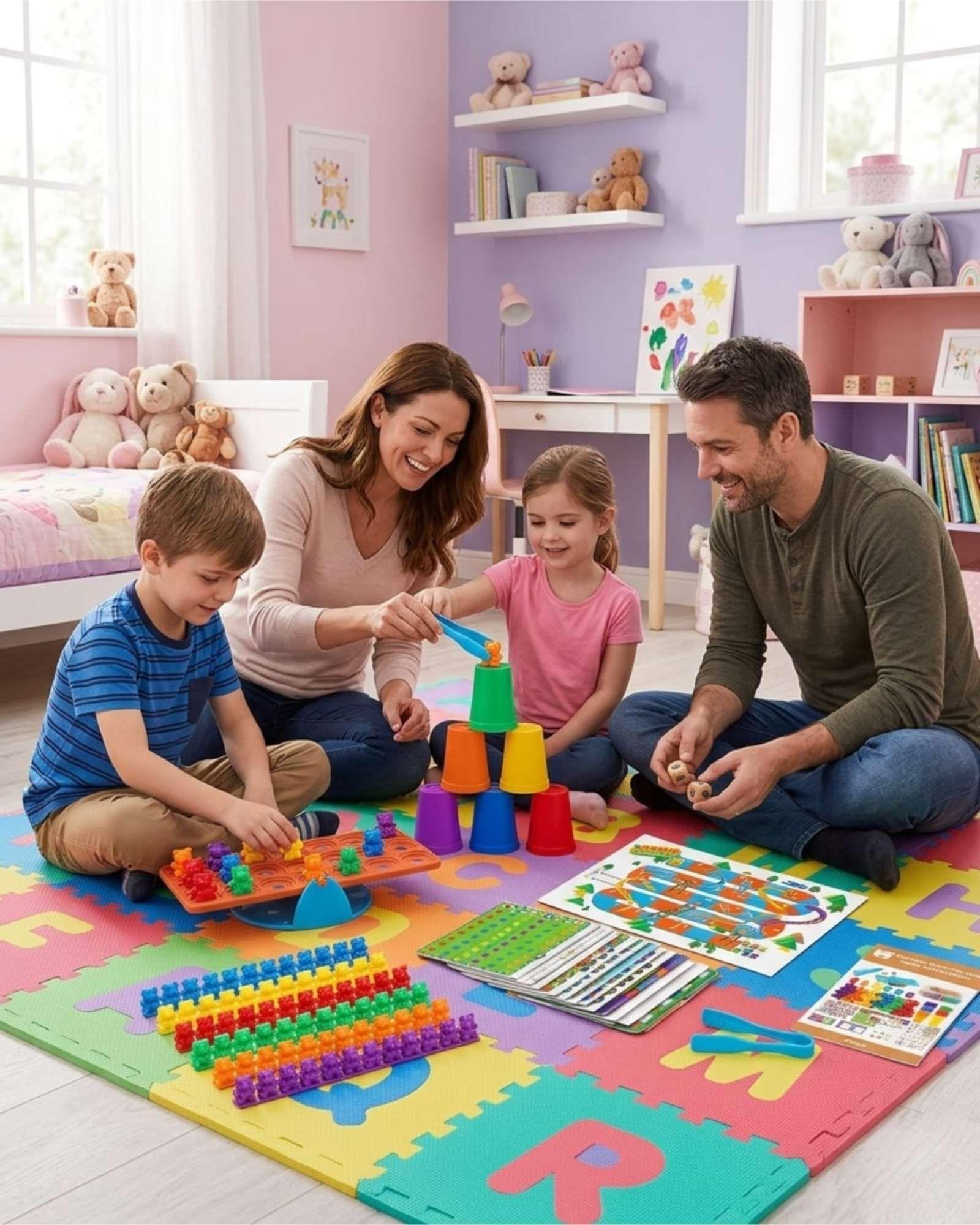 Juguete De Mesa Montessori  Aprendizaje Y Motricidad Fina Infantil-0