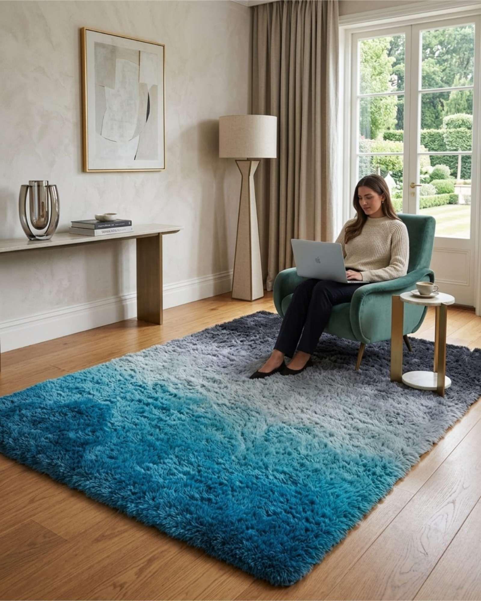 Alfombra Shaggy Peluda Extra Suave VERANO / INVIERNO 240 x 200 cm  -24-3