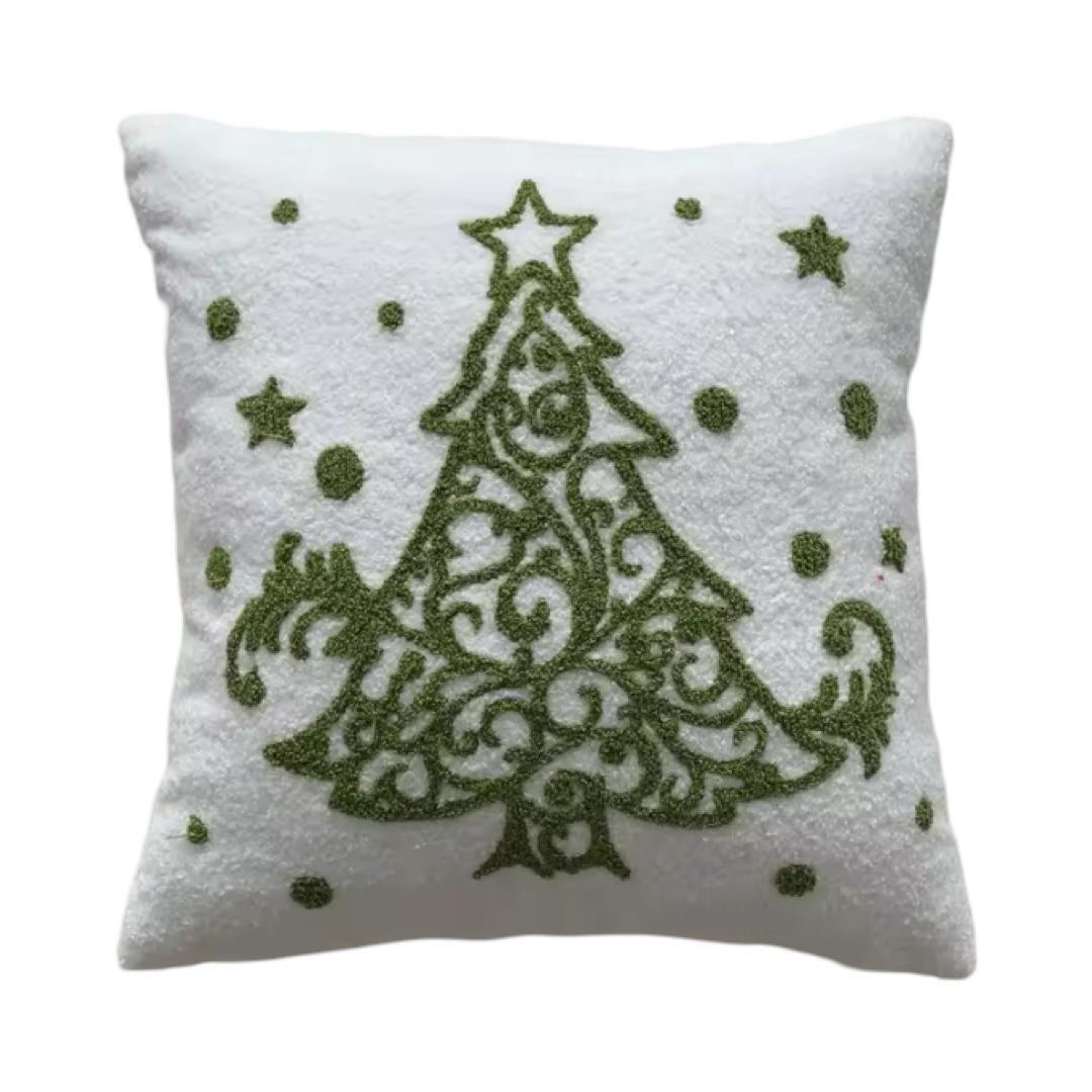 Pack de 4 Fundas De Cojín De Navidad De 45x45 Cm Con Bordado J1-2