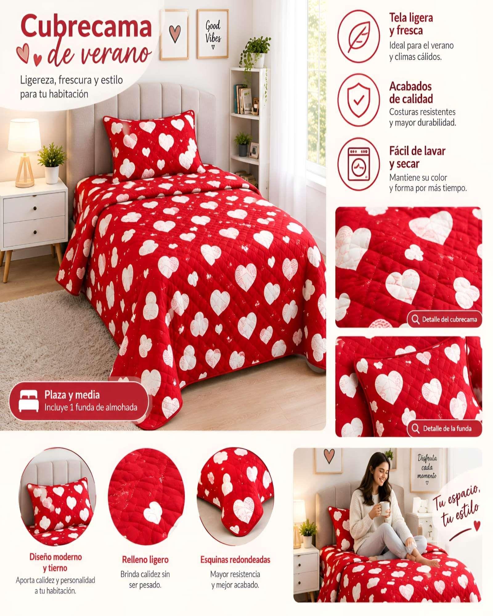 Quilt 1.5 Plazas 180x230 cm + Funda de Almohada-4