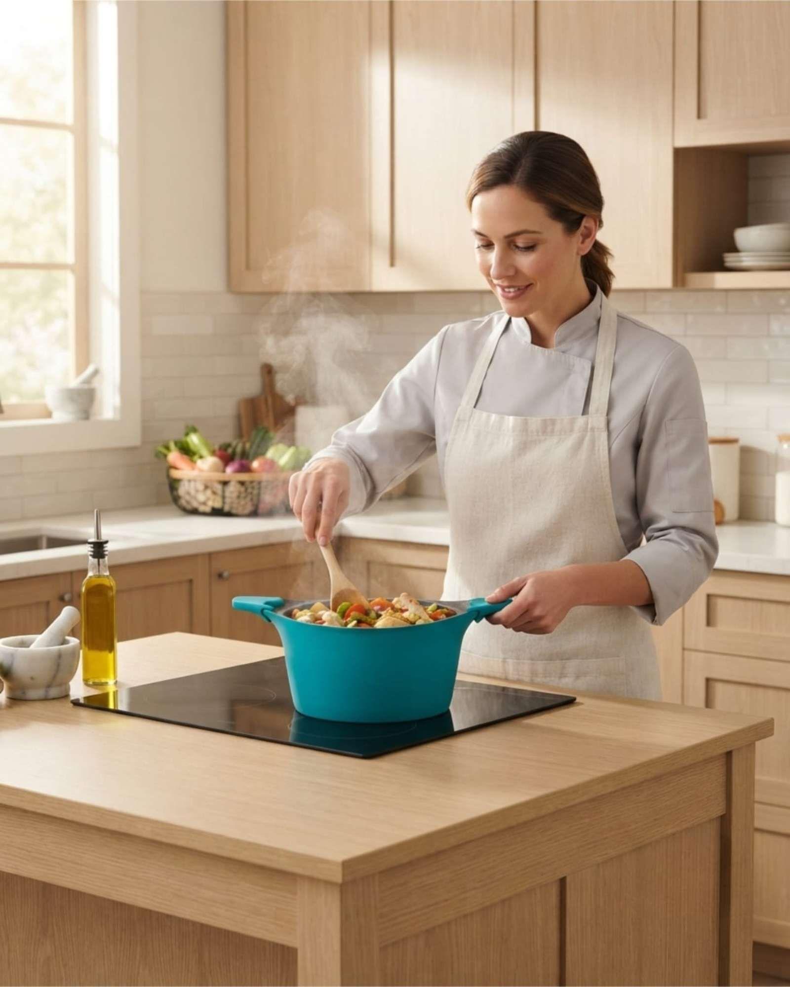 Cacerola Antiadherente 28cm Bohlier Para Cocina A Gas Y Electrica m1-0