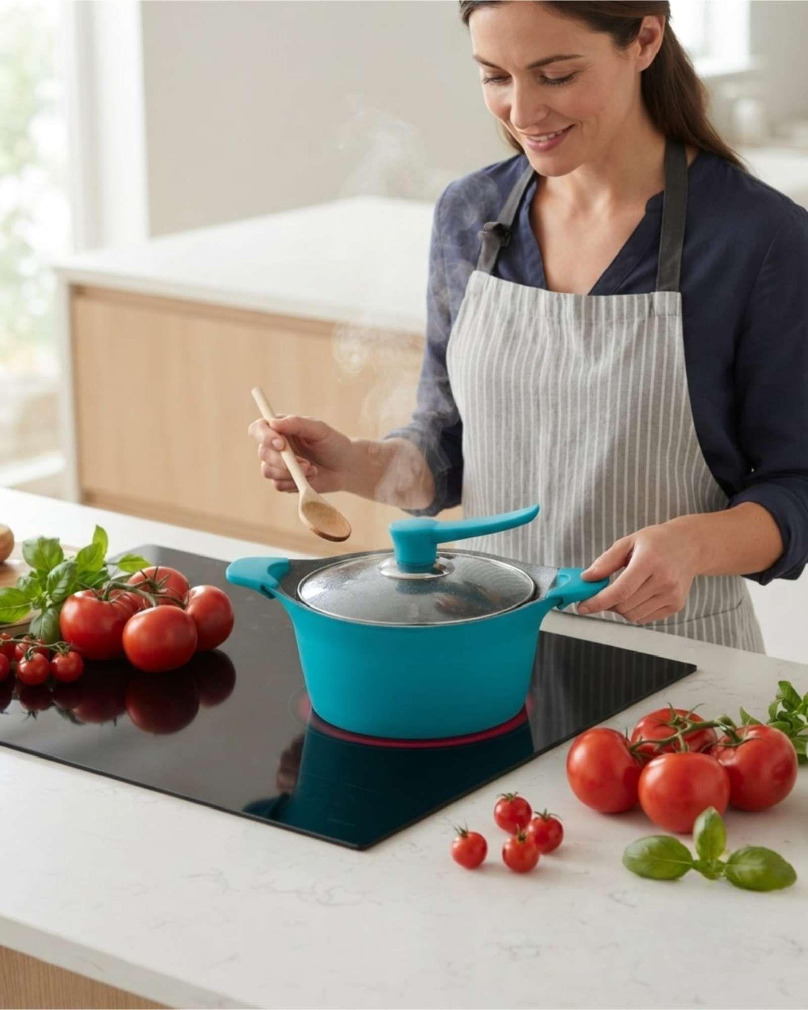 Cacerola Antiadherente 28cm Bohlier Para Cocina A Gas Y Electrica m1-1