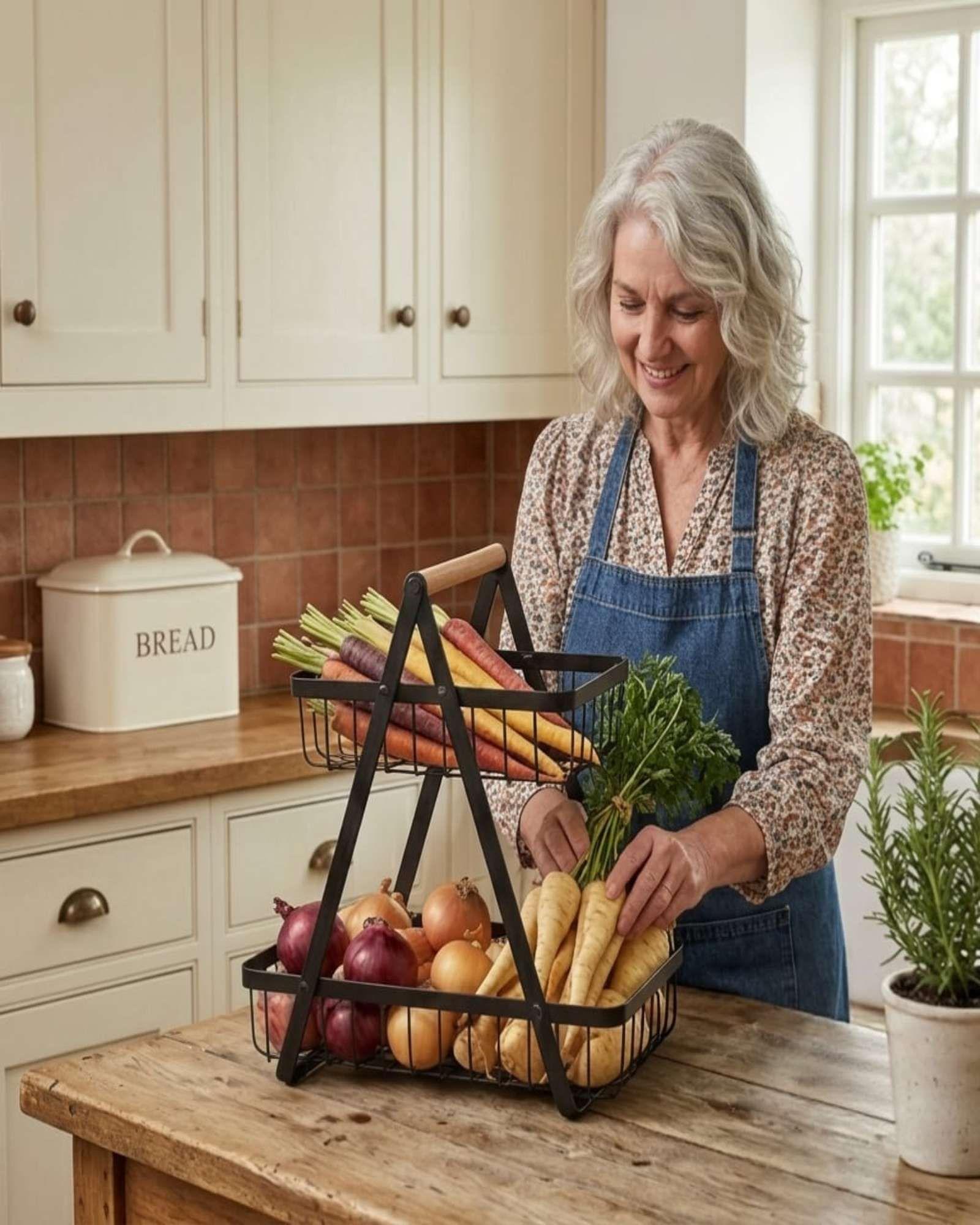 Organizador de Cocina 2 Niveles para Encimera y Alacena-2