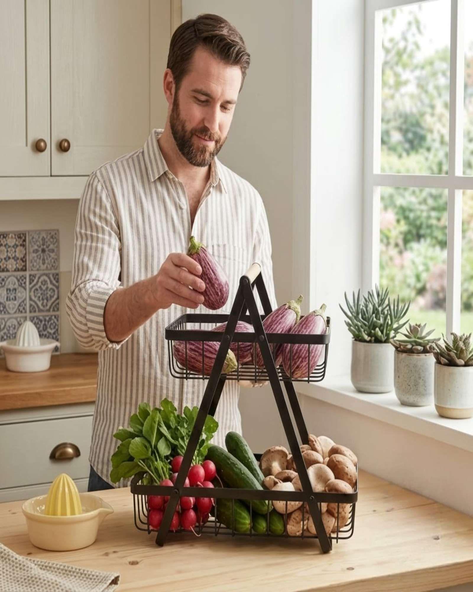 Organizador de Cocina 2 Niveles para Encimera y Alacena-3